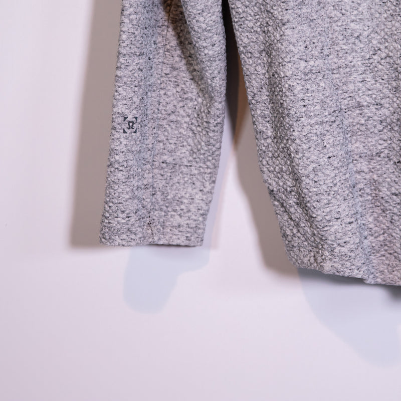 Lululemon Men's At Ease Hoodie Heathered Melody Light Grey Black Sweater Small
