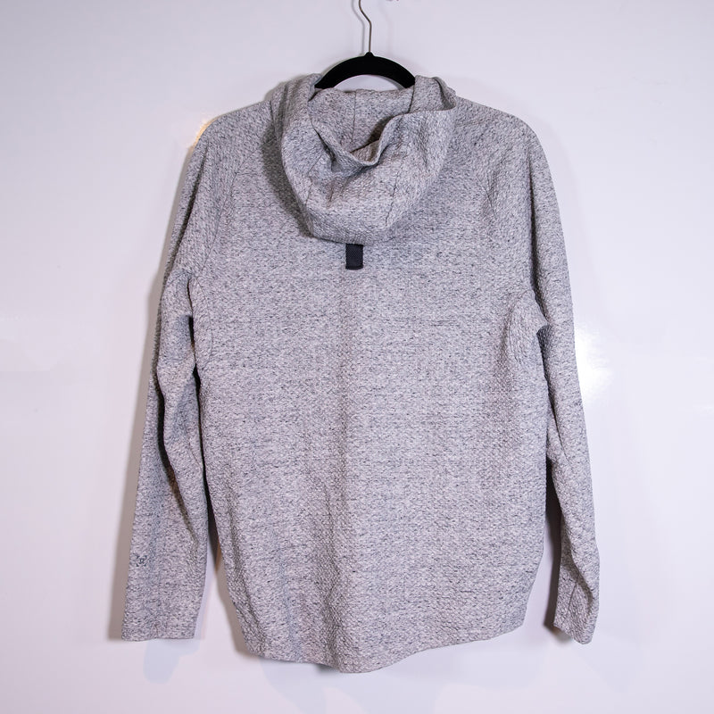 Lululemon Men's At Ease Hoodie Heathered Melody Light Grey Black Sweater Small