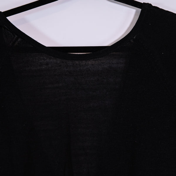 Lululemon Women's Knit Stretch Twist Knot Low Back Pullover Sweater Black Medium