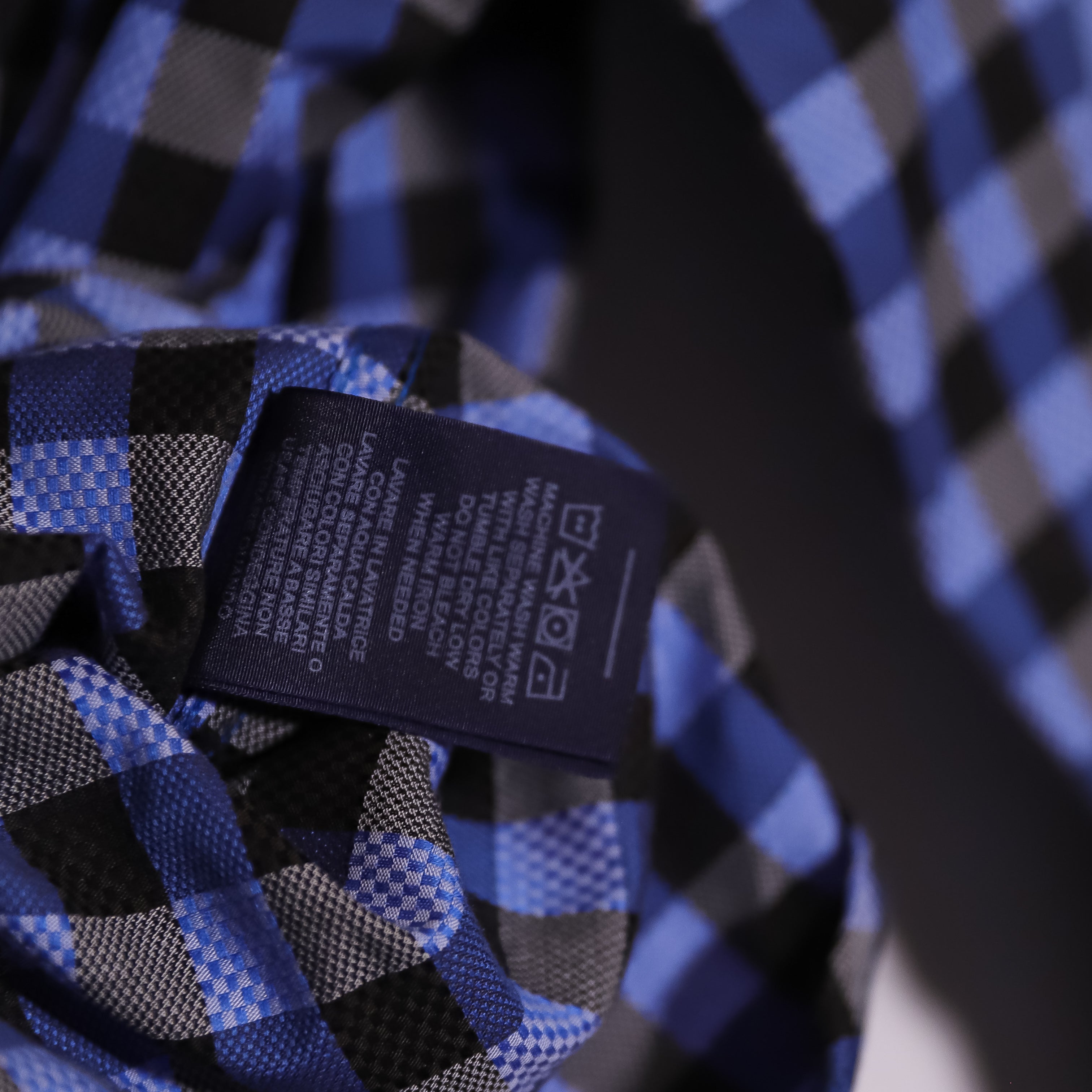 Robert Graham Cotton Blue Check Plaid Collared Button Down Long Sleeve Shirt S