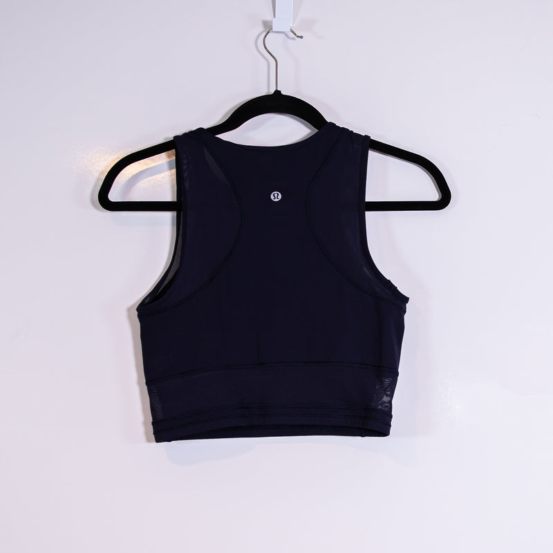 Lululemon Women's Keep It Cropped Mesh Racerback Sleeveless Tank Top Black M