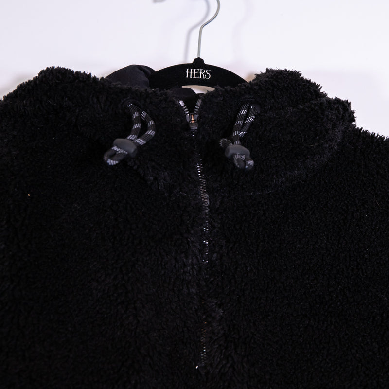 Lululemon Women's Textured Fleece Teddy Furry 1/2 Zip Pullover Hoodie Sweater 6