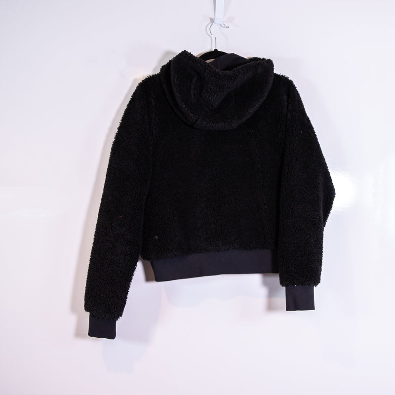 Lululemon Women's Textured Fleece Teddy Furry 1/2 Zip Pullover Hoodie Sweater 6