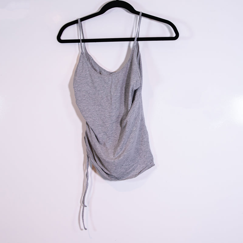 Lululemon Always Two Sides Ruched Adjustable Tank Top Heathered Medium Grey M