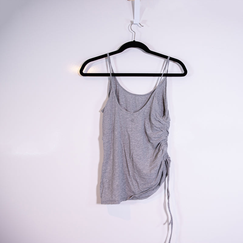 Lululemon Always Two Sides Ruched Adjustable Tank Top Heathered Medium Grey M