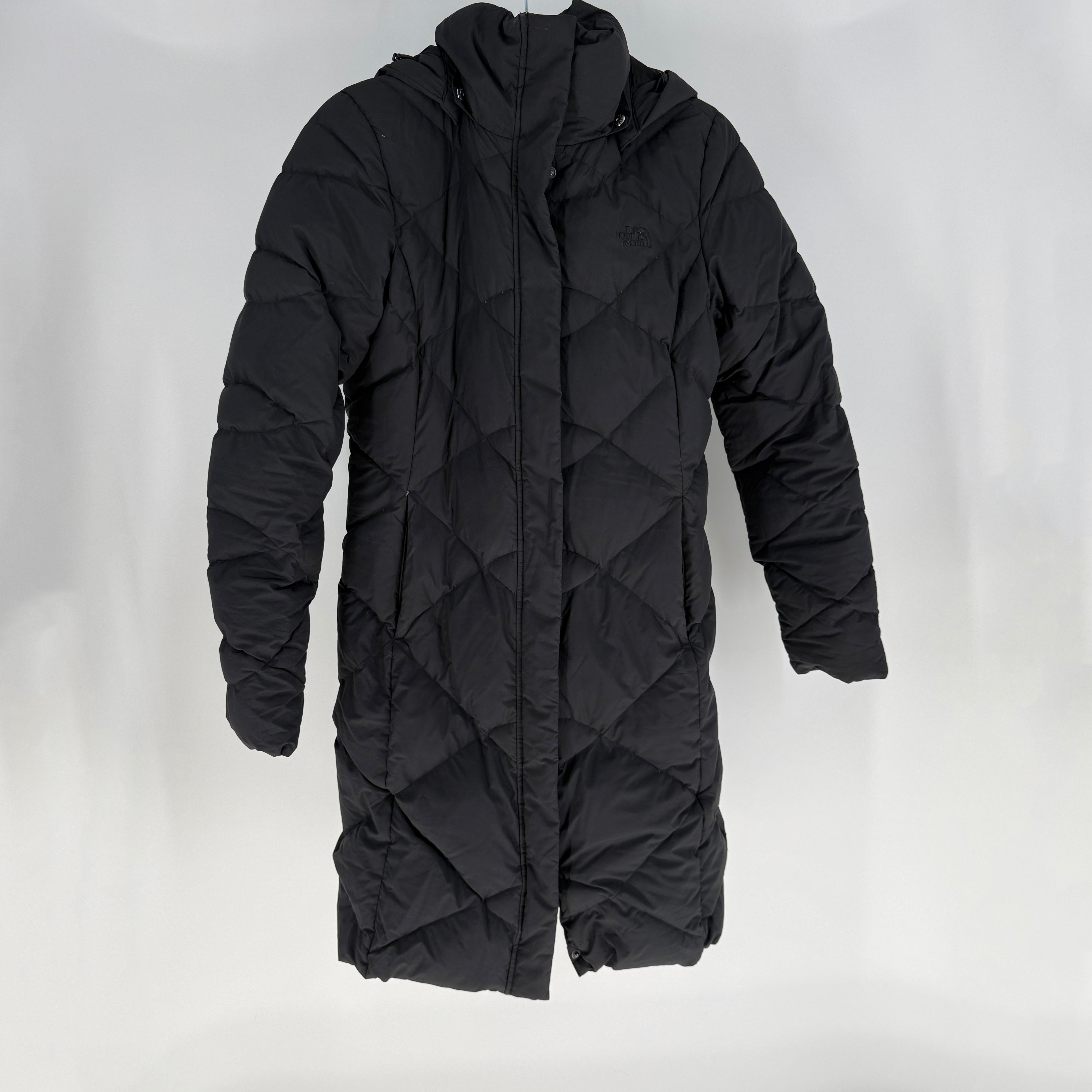 The North Face Women's Down Fill Quilted Puffer Midi Coat Jacket Black Small