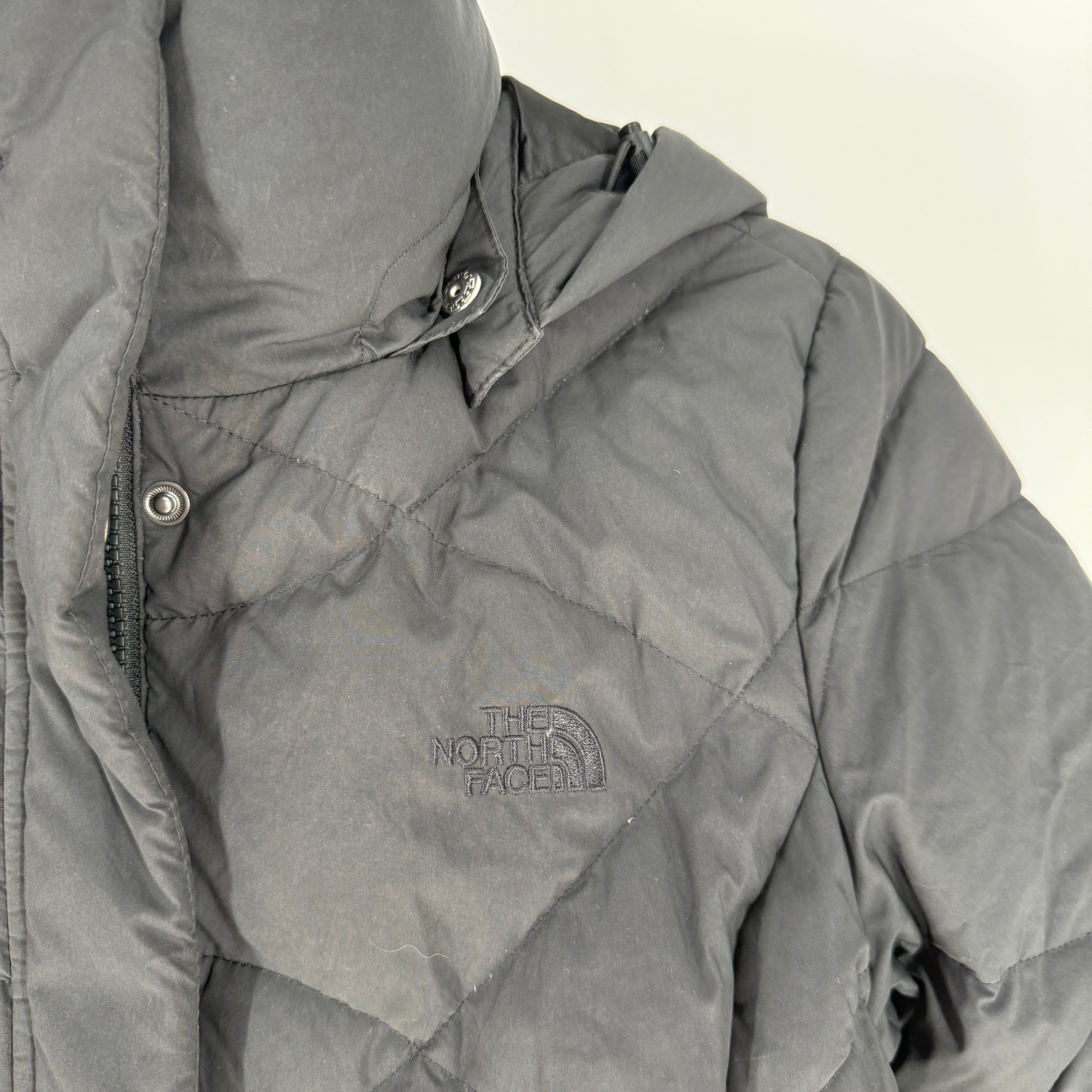 The North Face Women's Down Fill Quilted Puffer Midi Coat Jacket Black Small