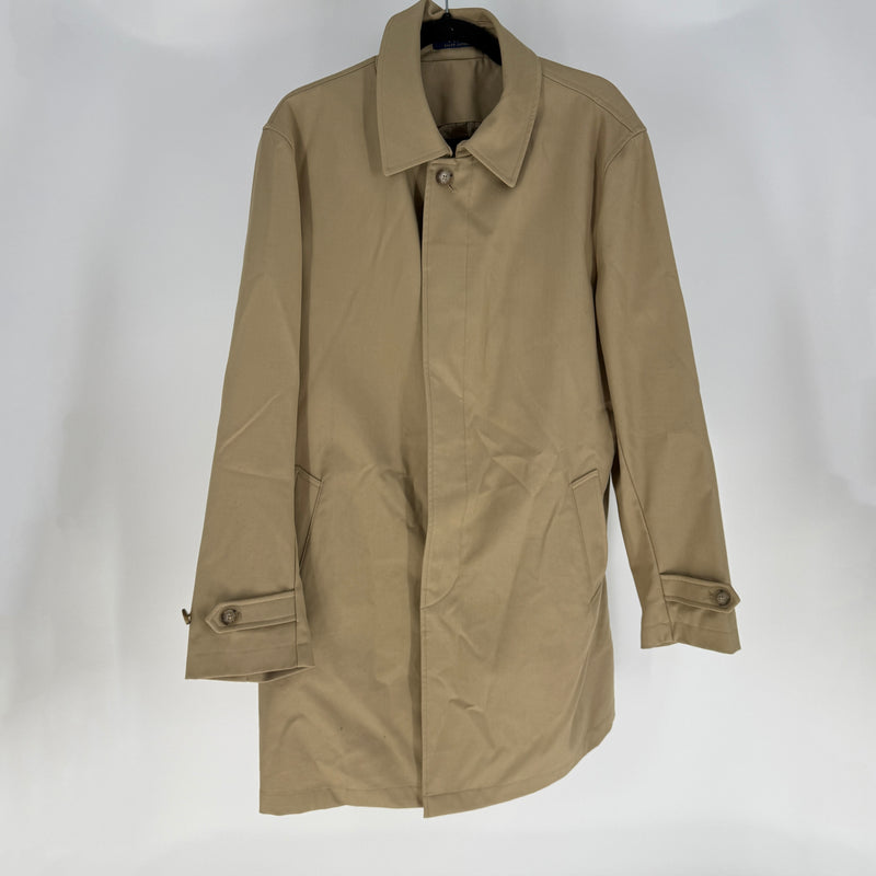 Polo Ralph Lauren Women's Cotton Twill Collared Midi Trench Coat Jacket Medium