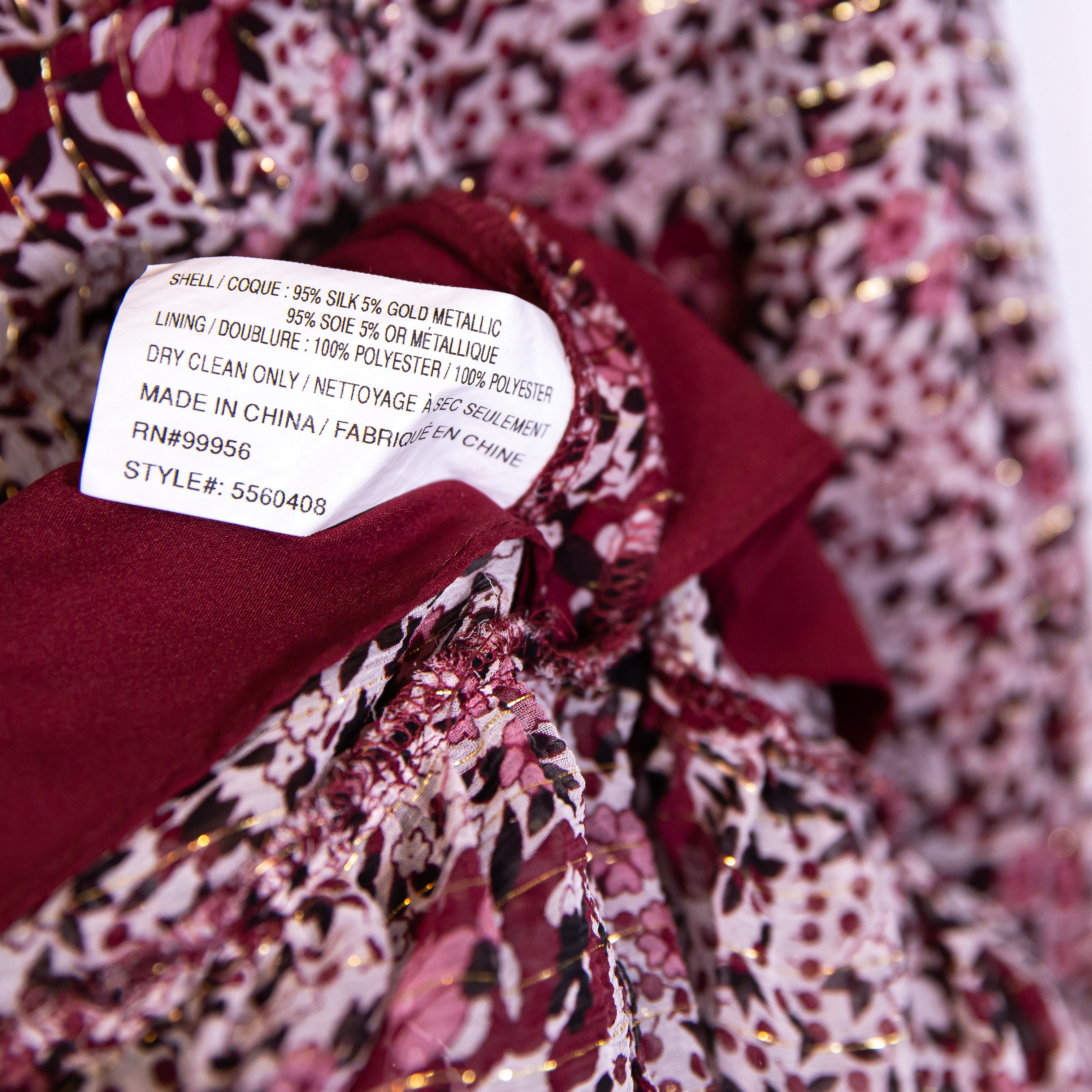 Shoshanna Elnora Silk Chiffon Ruched Boysenberry Multi Print Midi Dress 4