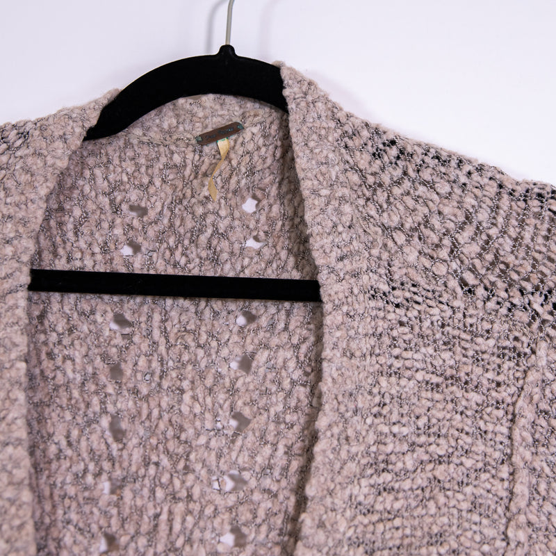 Free People Fall Friend Wool Blend Stretch Knit Button Front Cardigan Sweater M