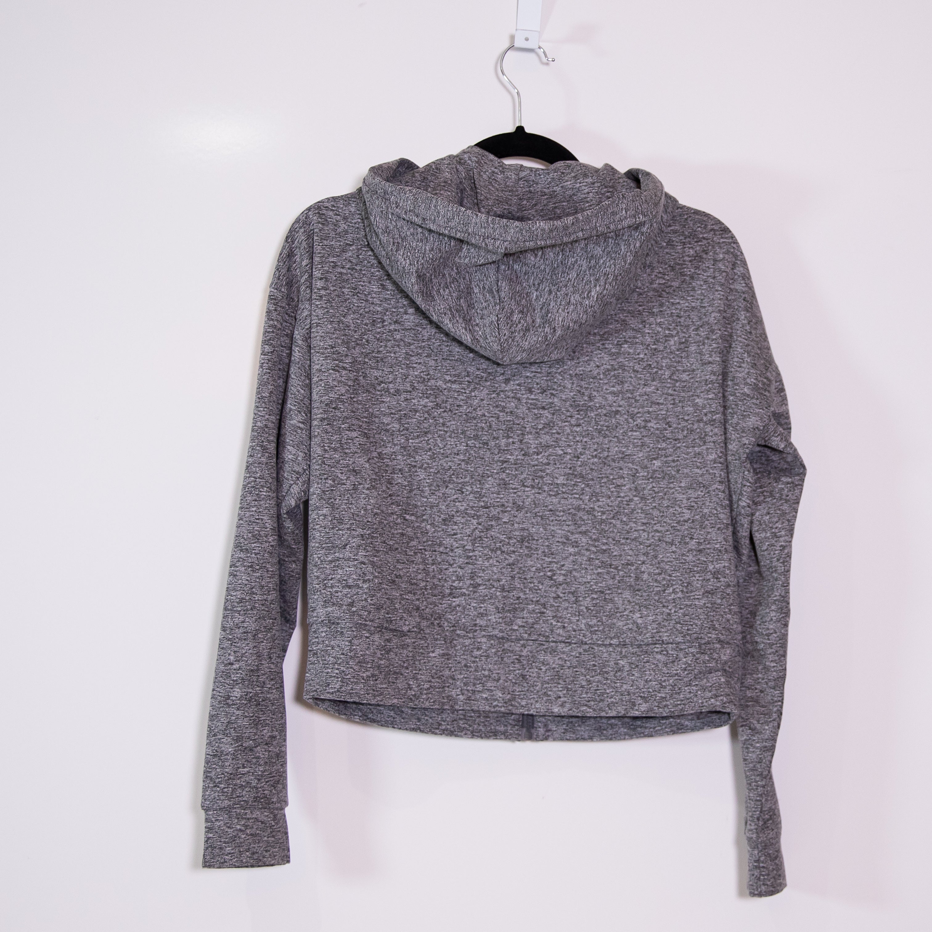 Vuori Women's Granite Full Zip Athletic Work Out Hooded Lightweight Jacket Gray