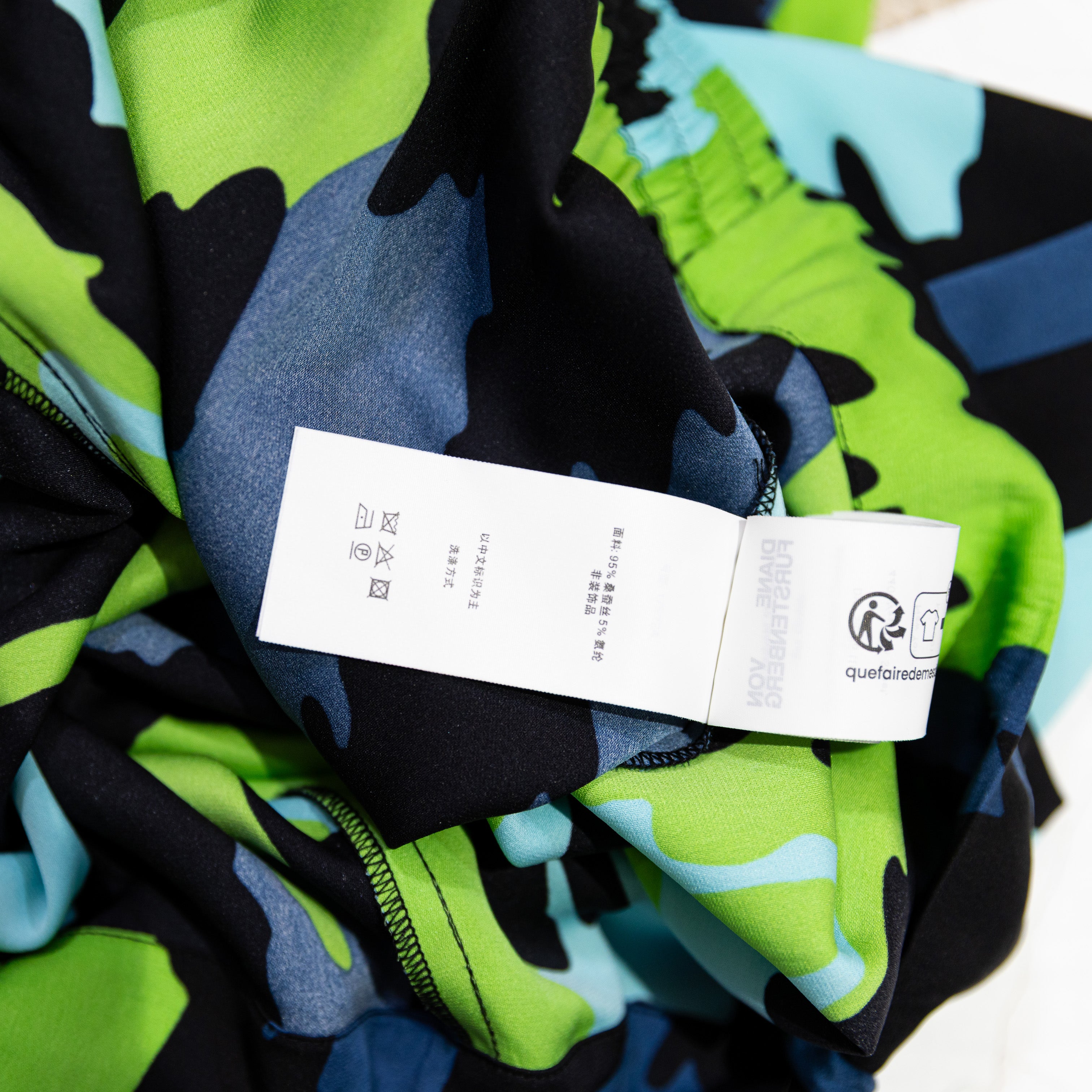 NEW Diane Von Furstenberg Diane Silk Satin Stretch Straight Leg Pants Jungle Cat