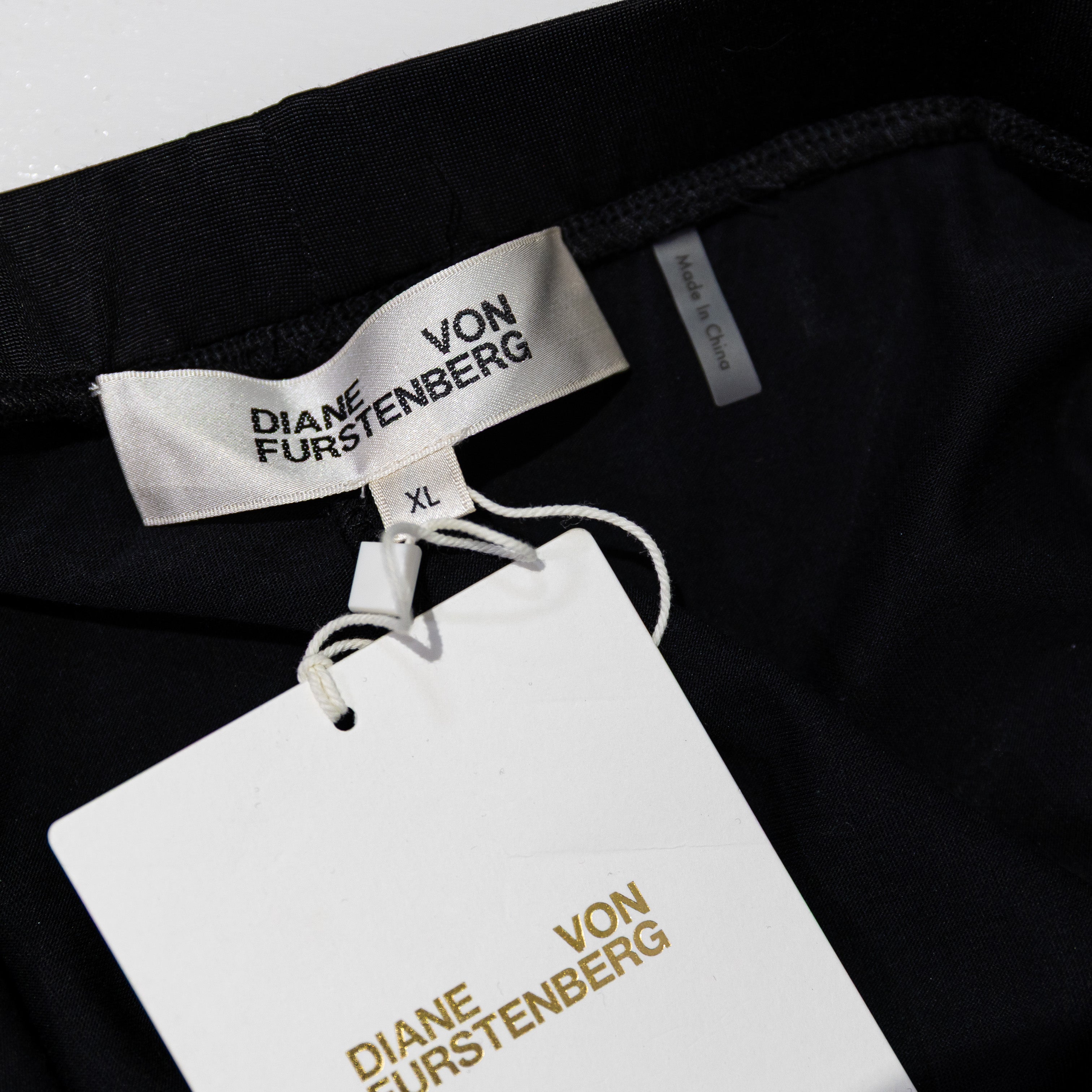 NEW Diane Von Furstenberg Brooklyn Jersey Stretch Knit Straight Leg Trouser Pant