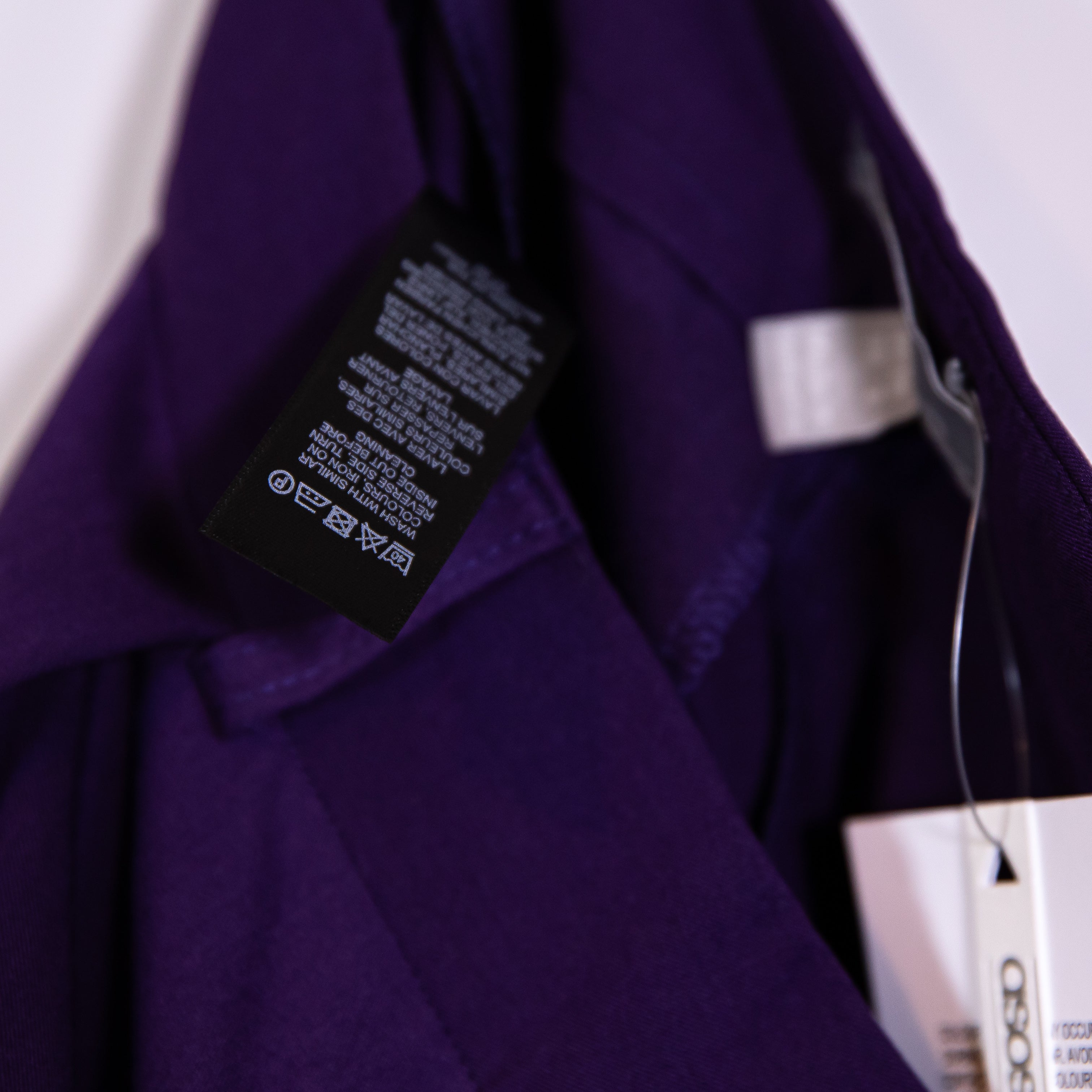 NEW ASOS Women's Straight Leg Mid Rise Pleated Trouser Pants Eggplant Purple 2