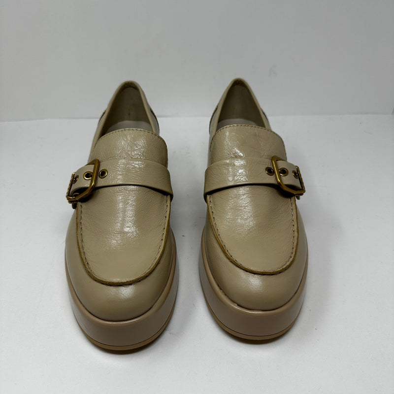 NEW Dolce Vita Yonder Platform Slip On Loafers Shoes Sesame Crinkle Patent 11