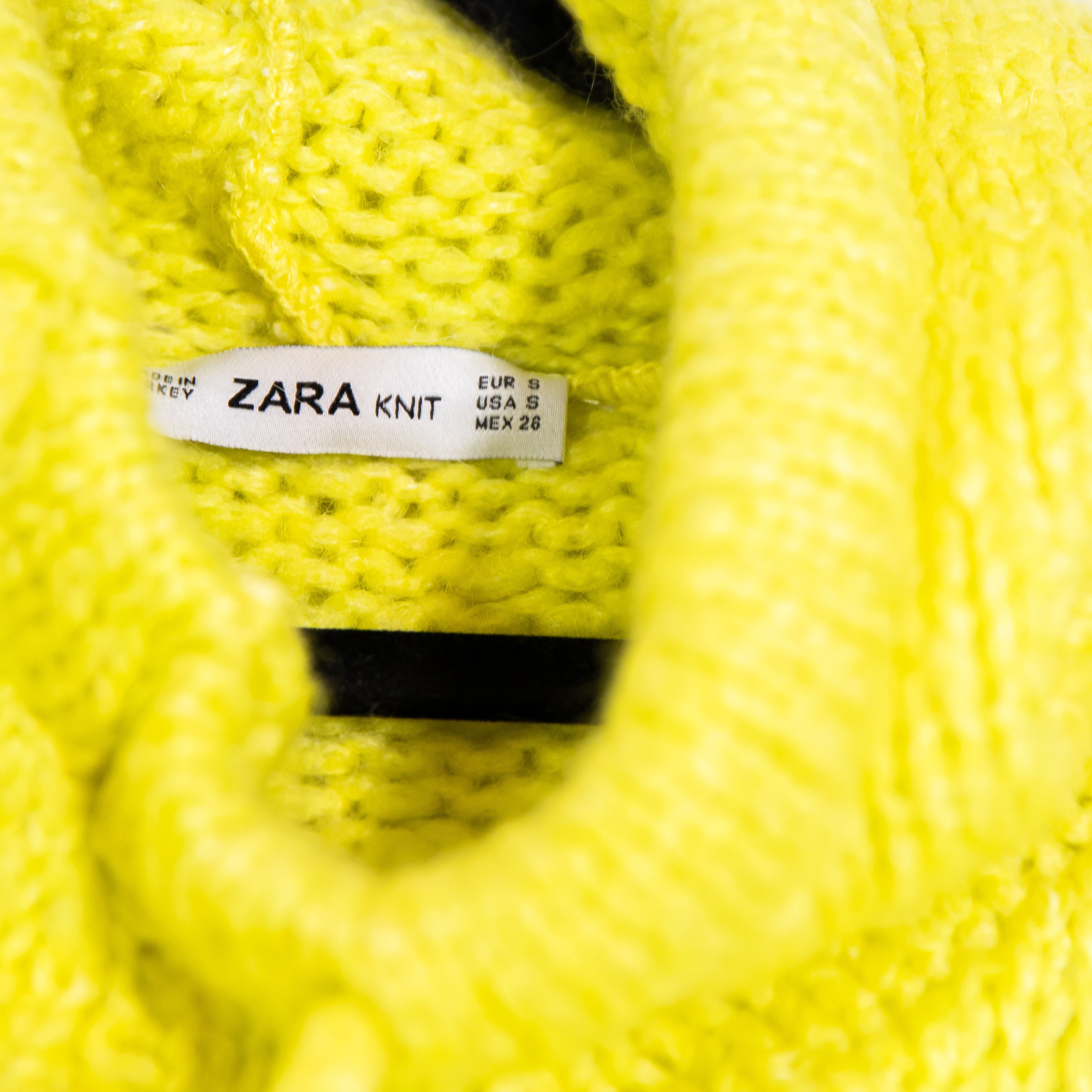 Zara Wool Mohair Knit Stretch Oversized Kangaroo Pocket Pullover Hoodie Sweater