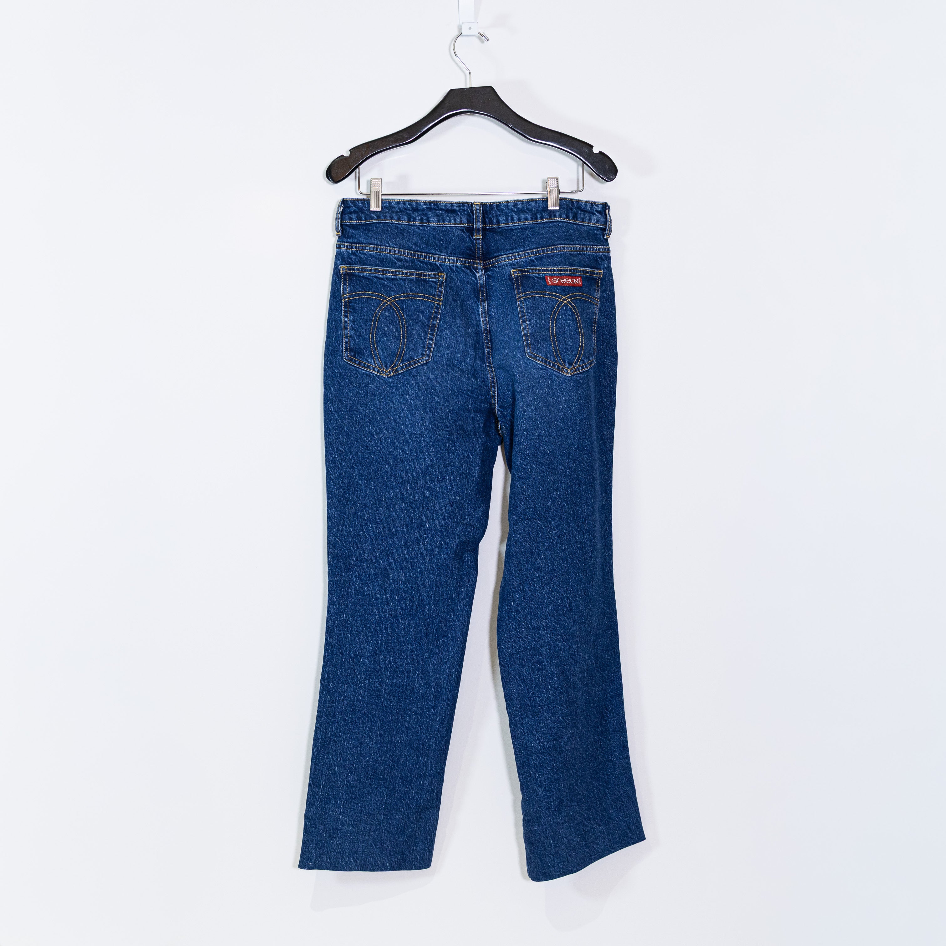 Johnny Was Women's Cotton Stretch Straight Leg Denim Jeans Blue Rinse Wash 32