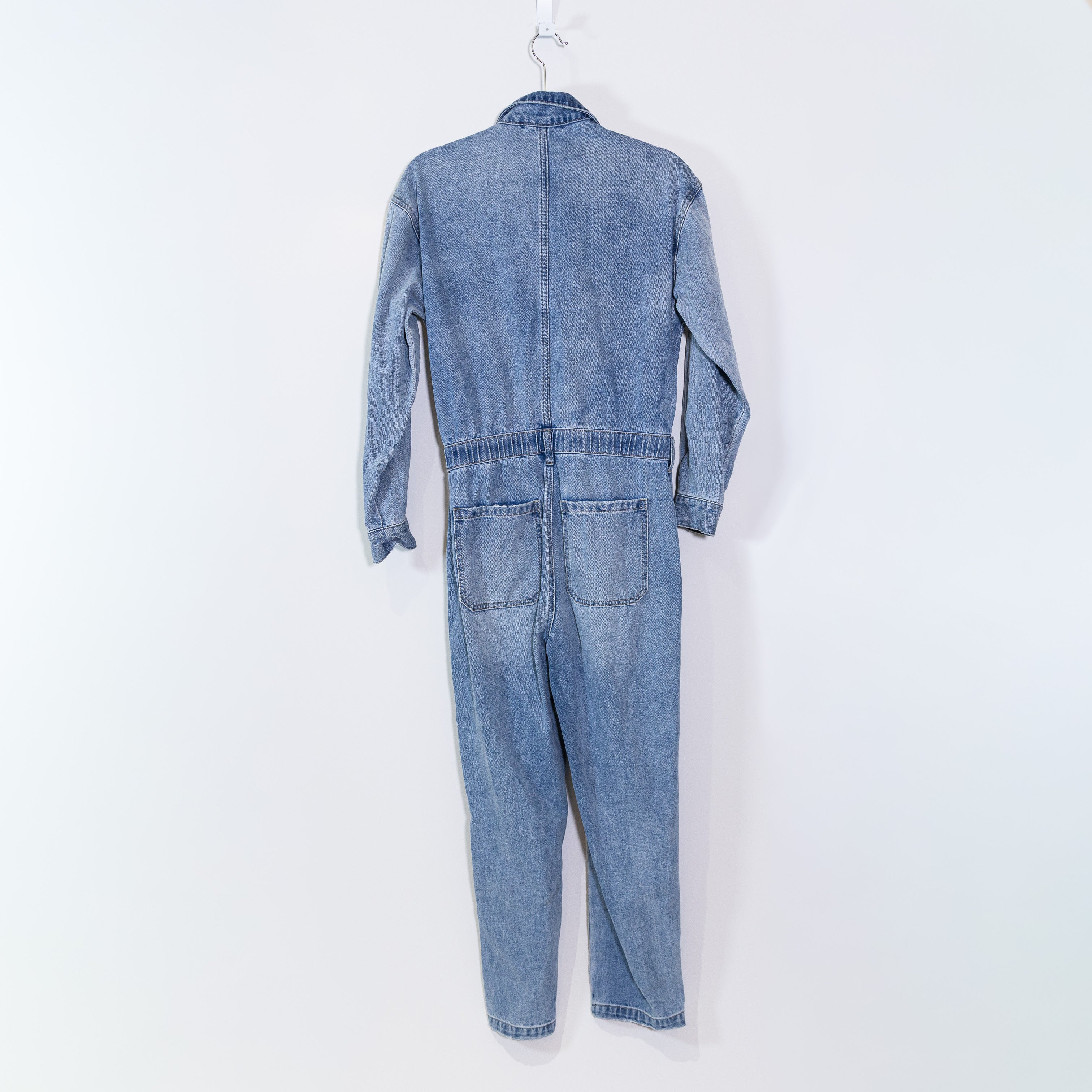 AFRM Women's Rio Cotton Full Length Cotton Denim Jean Jumpsuit Jumper Rosabelle