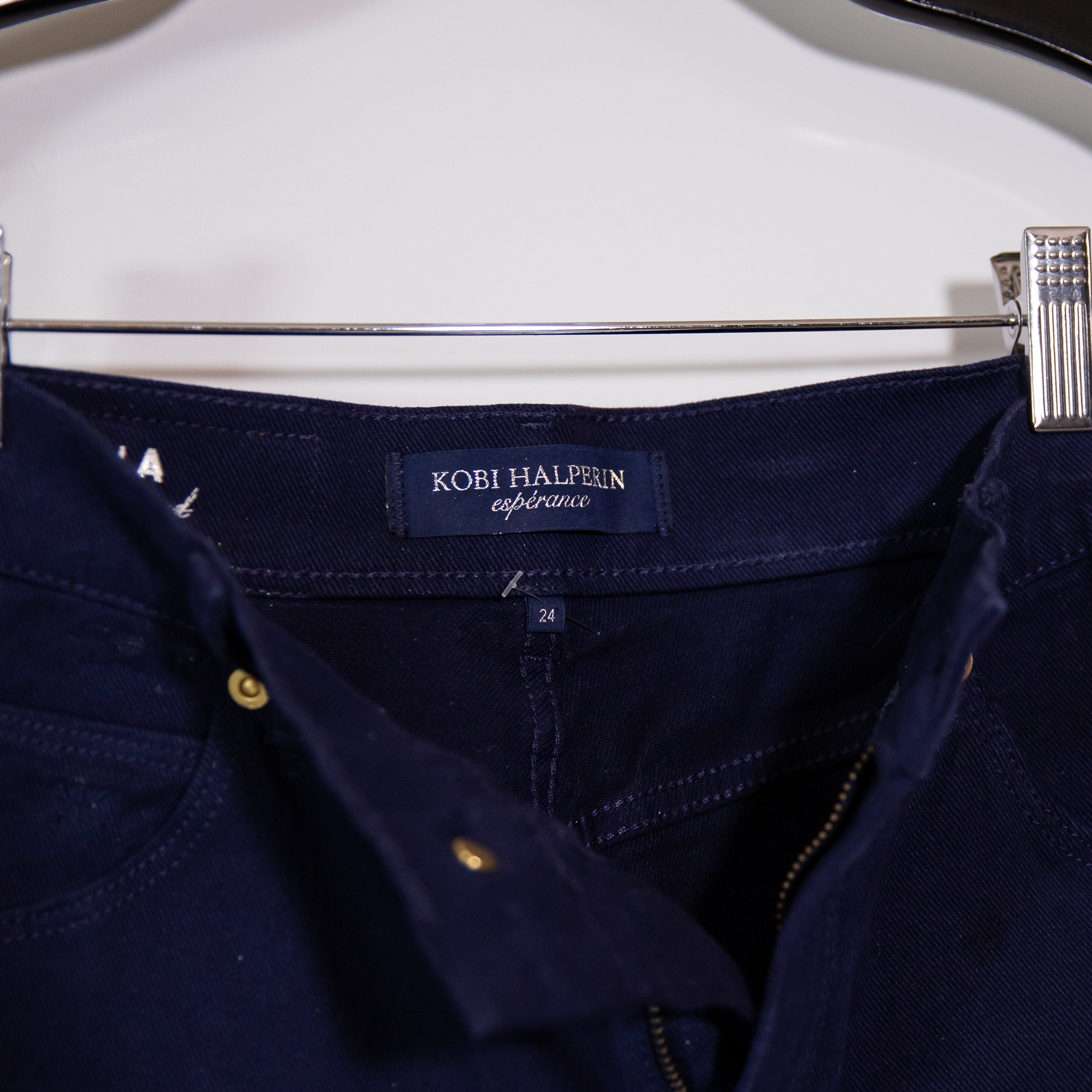 Kobi Halperin Rafaella High Rise Ankle Jeans Denim Cotton Stretch Midnight Wash