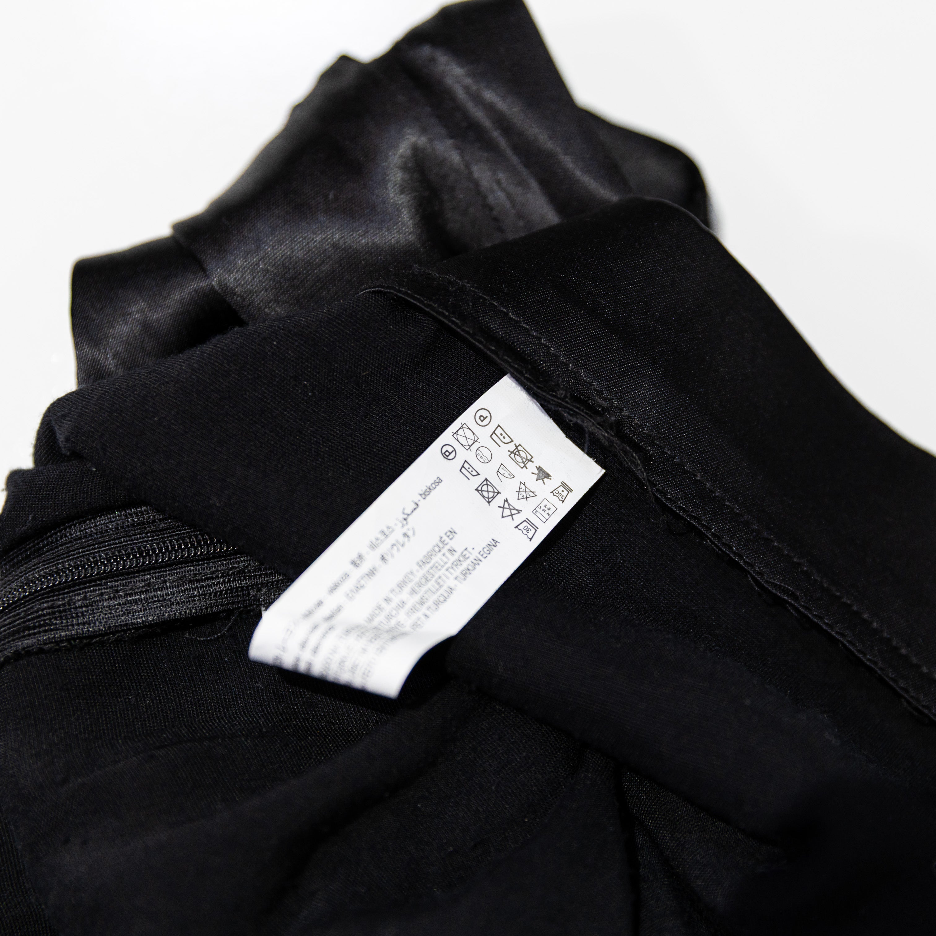 Zara Women's Sold Black Satin Pull On Slip Midi Skirt XS