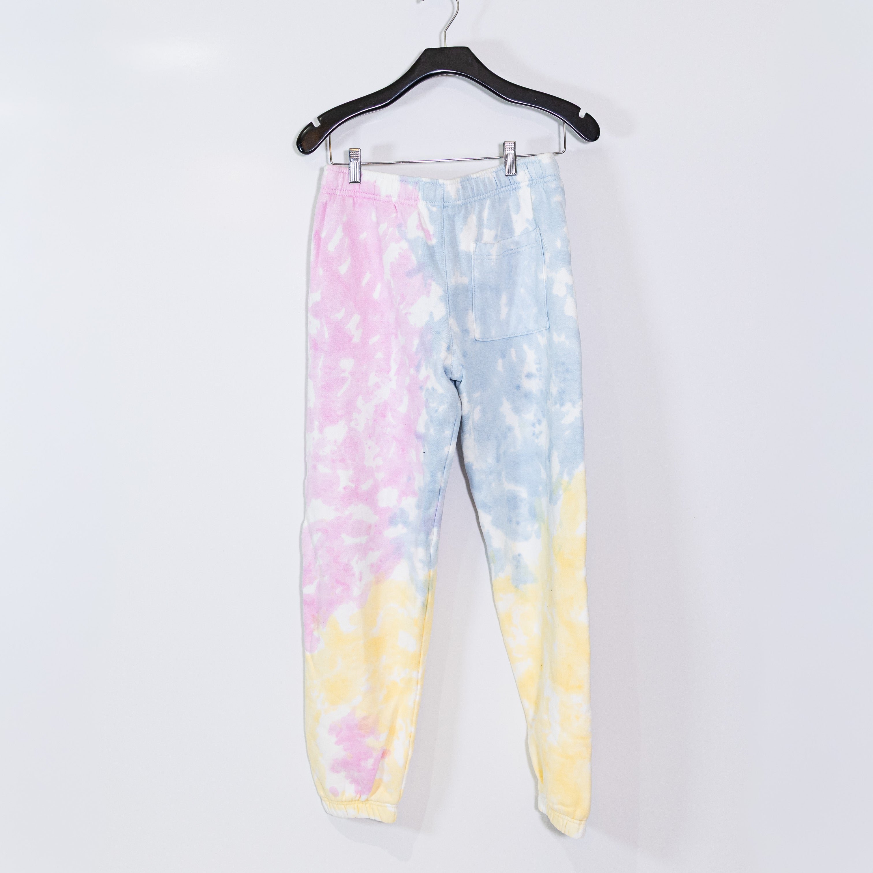 NEW Cross Colours Women's Cotton Tie Dye Print Pattern Ankle Crop Jogger Pants S