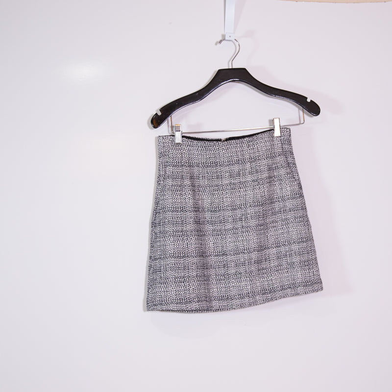 Babaton Aritzia Kinsley Cotton Linen Tweed Boucle High Waisted Mini Skirt 4
