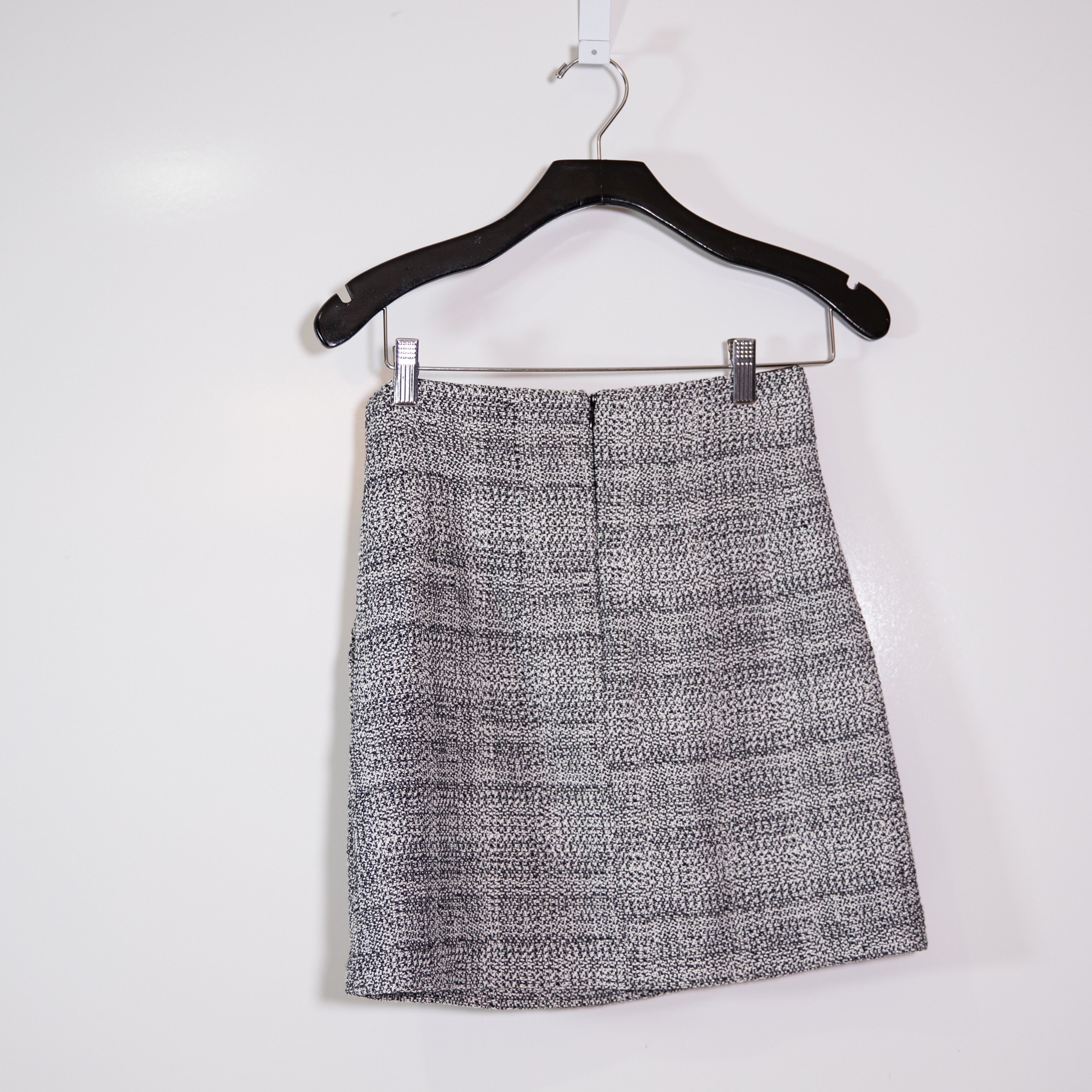 Babaton Aritzia Kinsley Cotton Linen Tweed Boucle High Waisted Mini Skirt 4