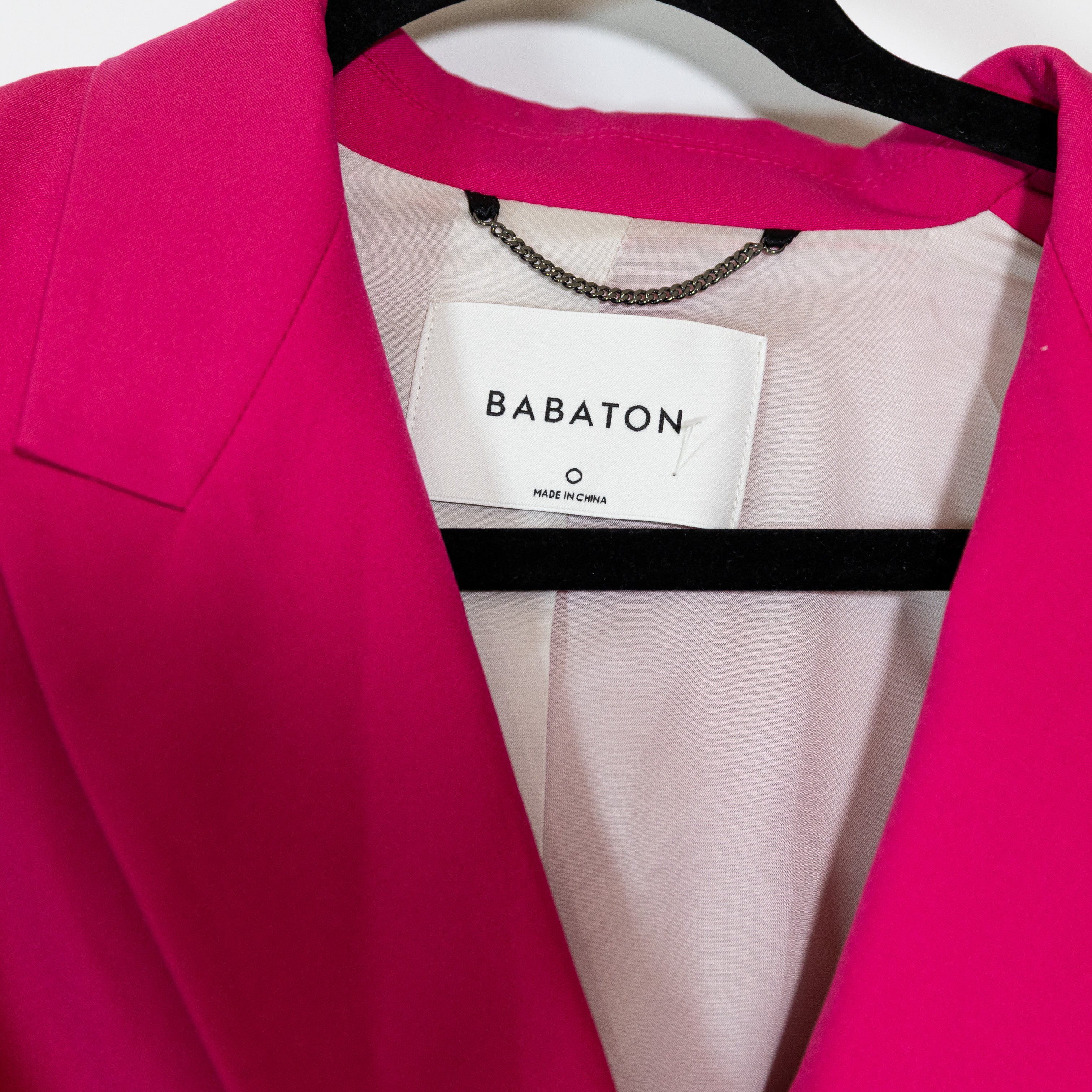 NEW Babaton Aritzia Samuel Double Breasted Blazer Jacket Fuchsia Pink 0