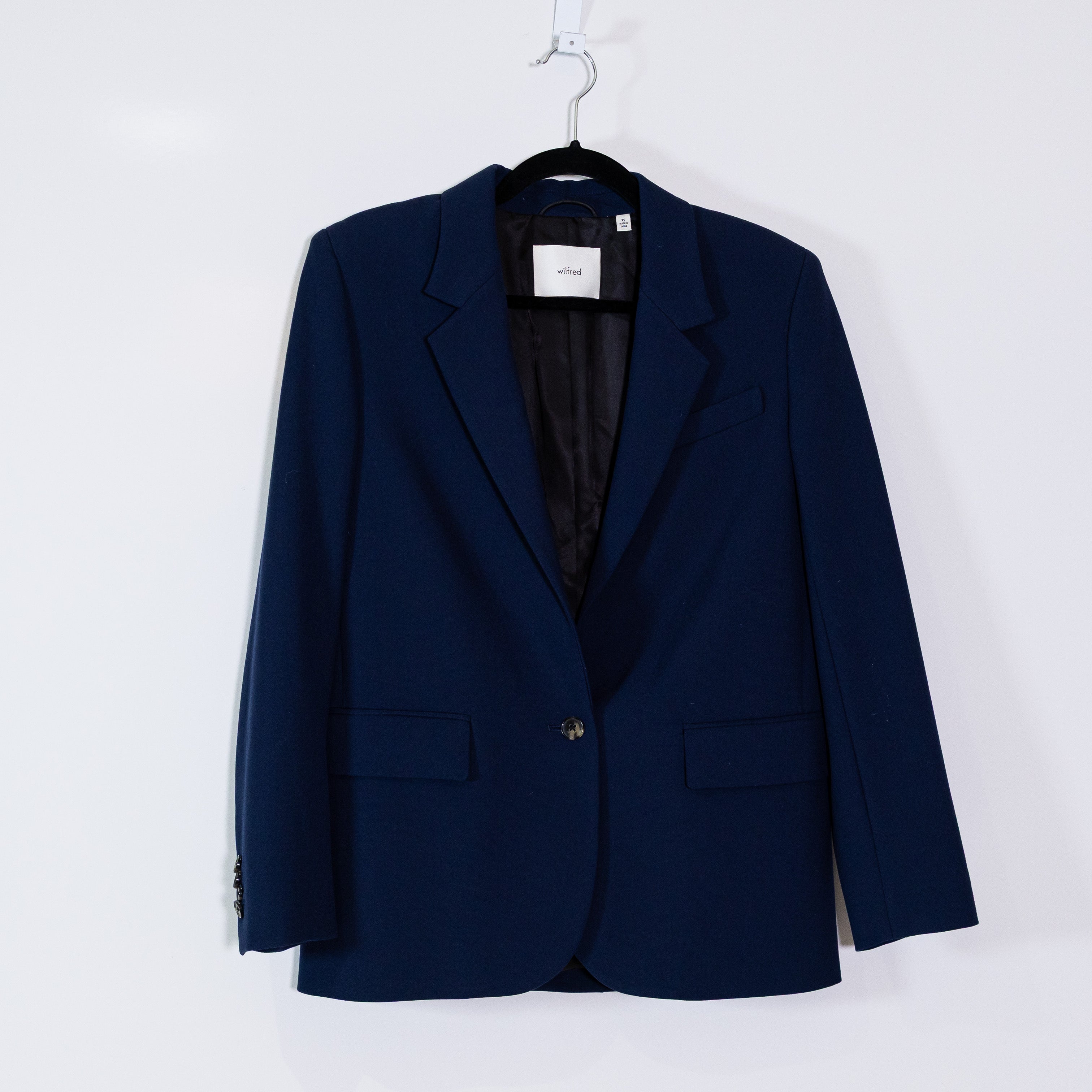 NEW Wilfred Aritzia Generation One Button Structured Blazer Jacket Total Eclipse