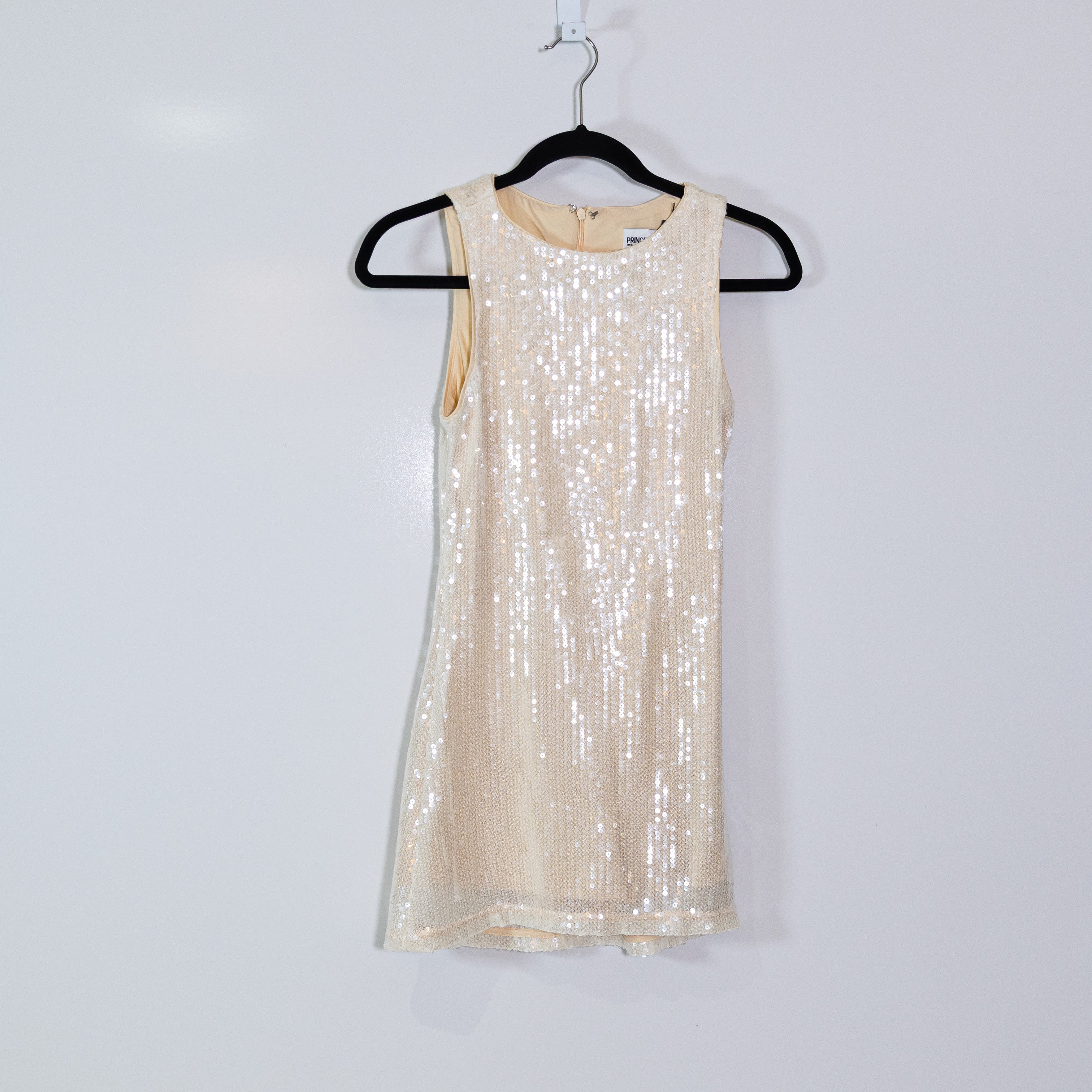 NEW Princess Polly Yumiko Sequin Embellished Mini Romper Champagne Sparkle 4