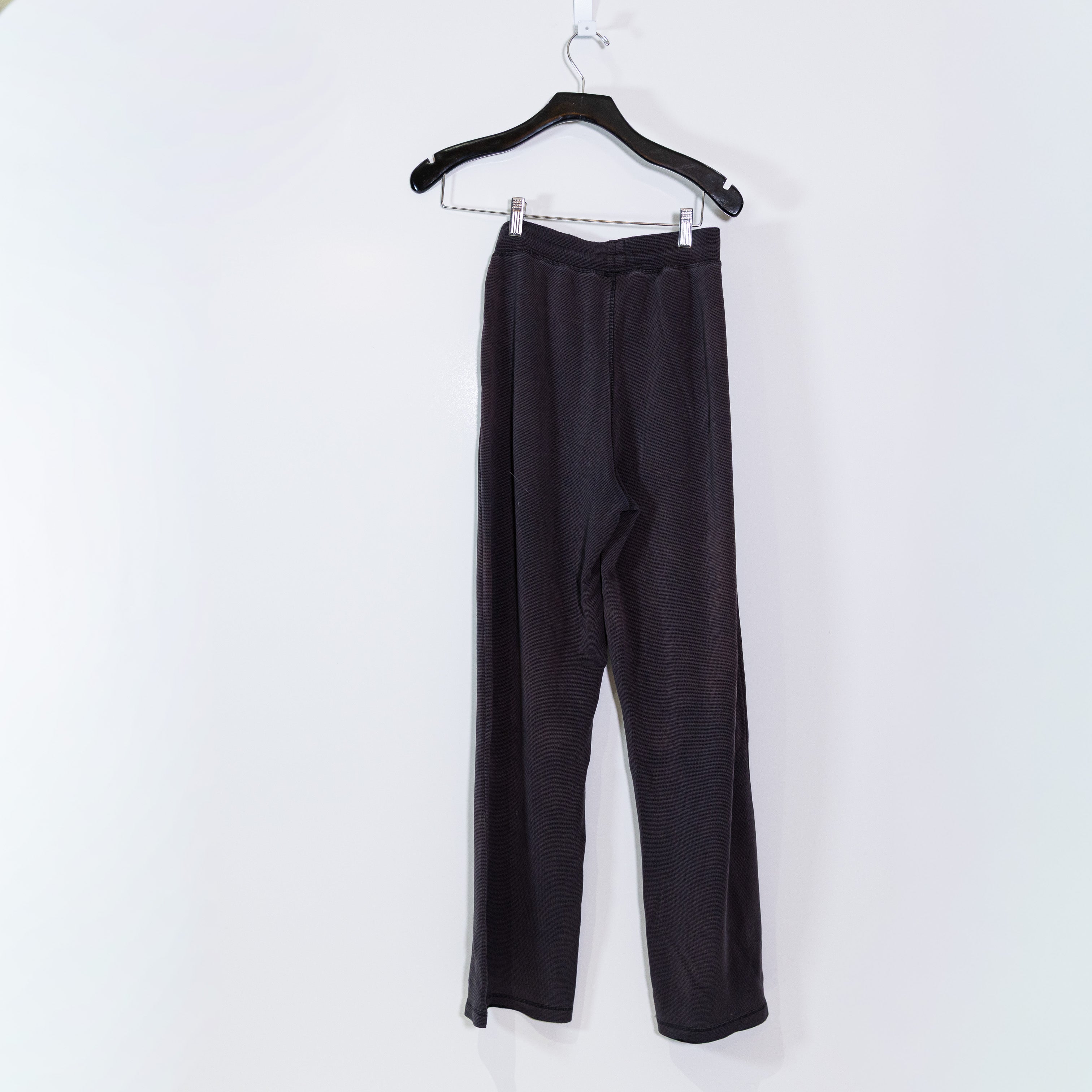 Alo Yoga Women's Waffle Weave Straight Leg Lounge Sweat Pants Gray Small