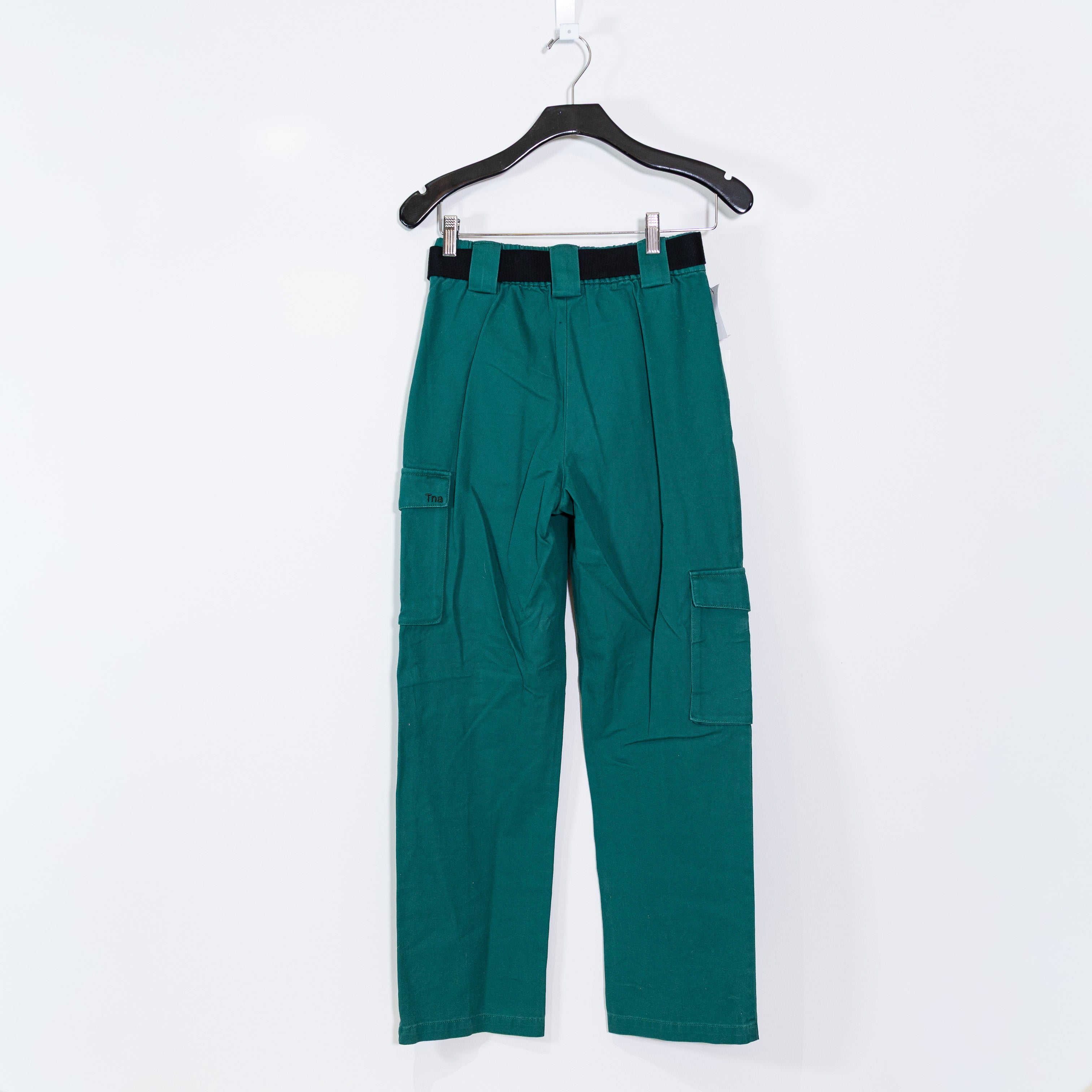 NEW TNA Aritzia Cargo Multi Pocket Straight Leg Cotton Pants Biome Green XS