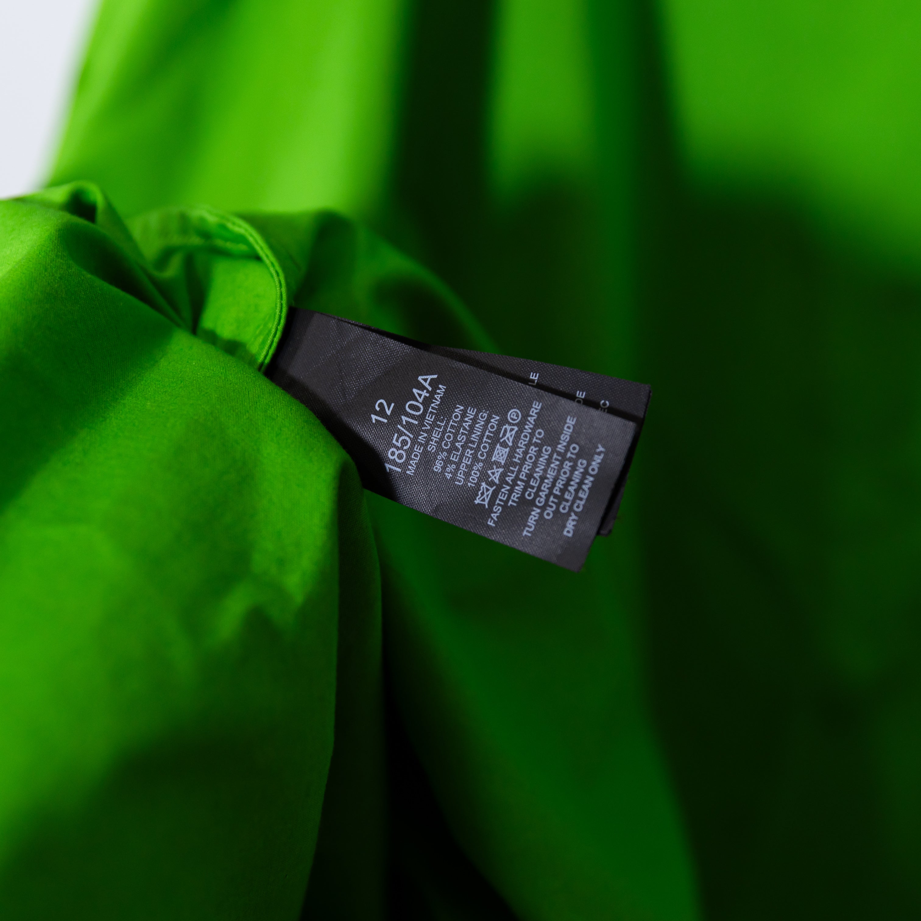 Kate Spade Sabrina Cotton Poplin One Shoulder Tie A Line Knee Length Dress Green
