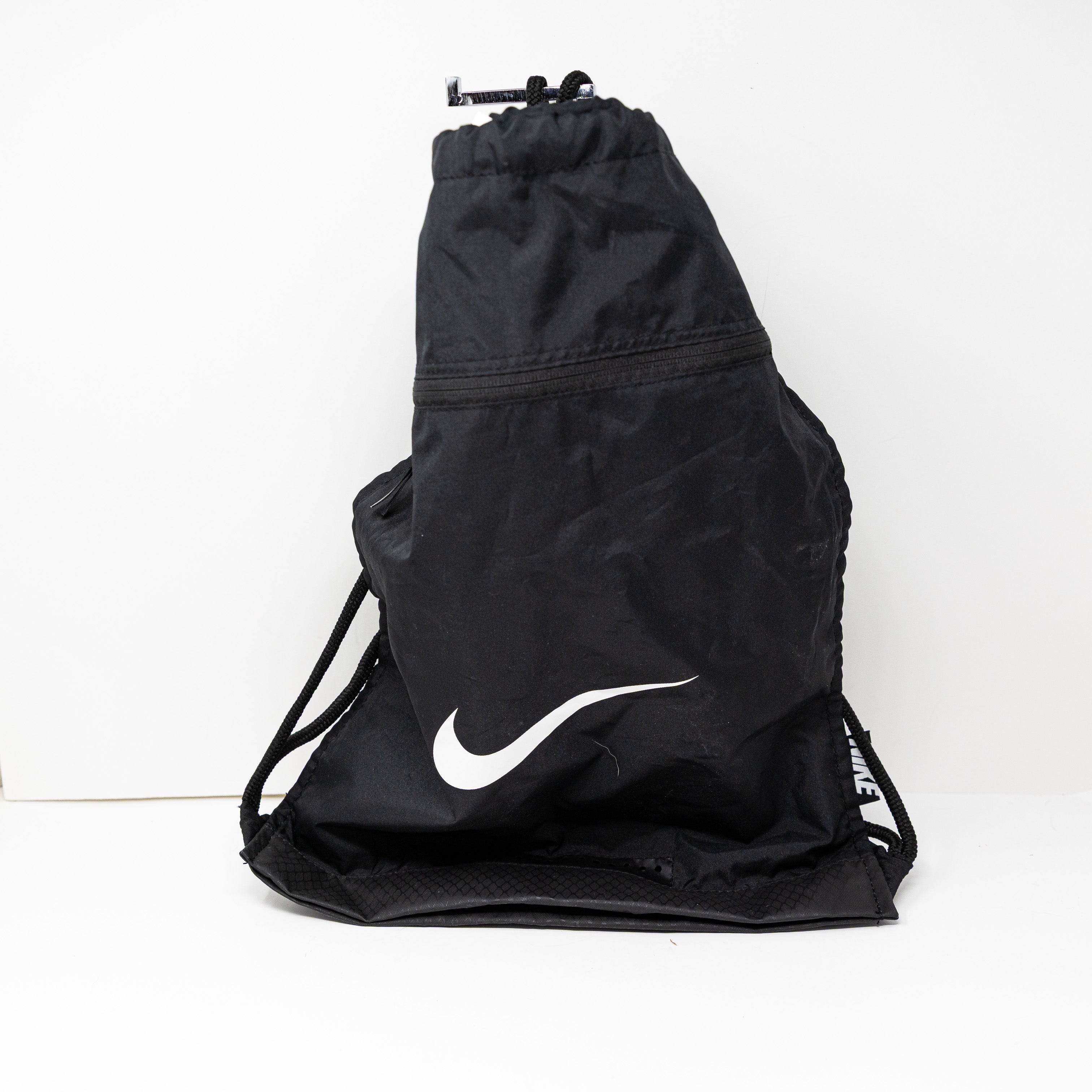 Nike Nylon Drawstring Top School Work Travel Backpack Black