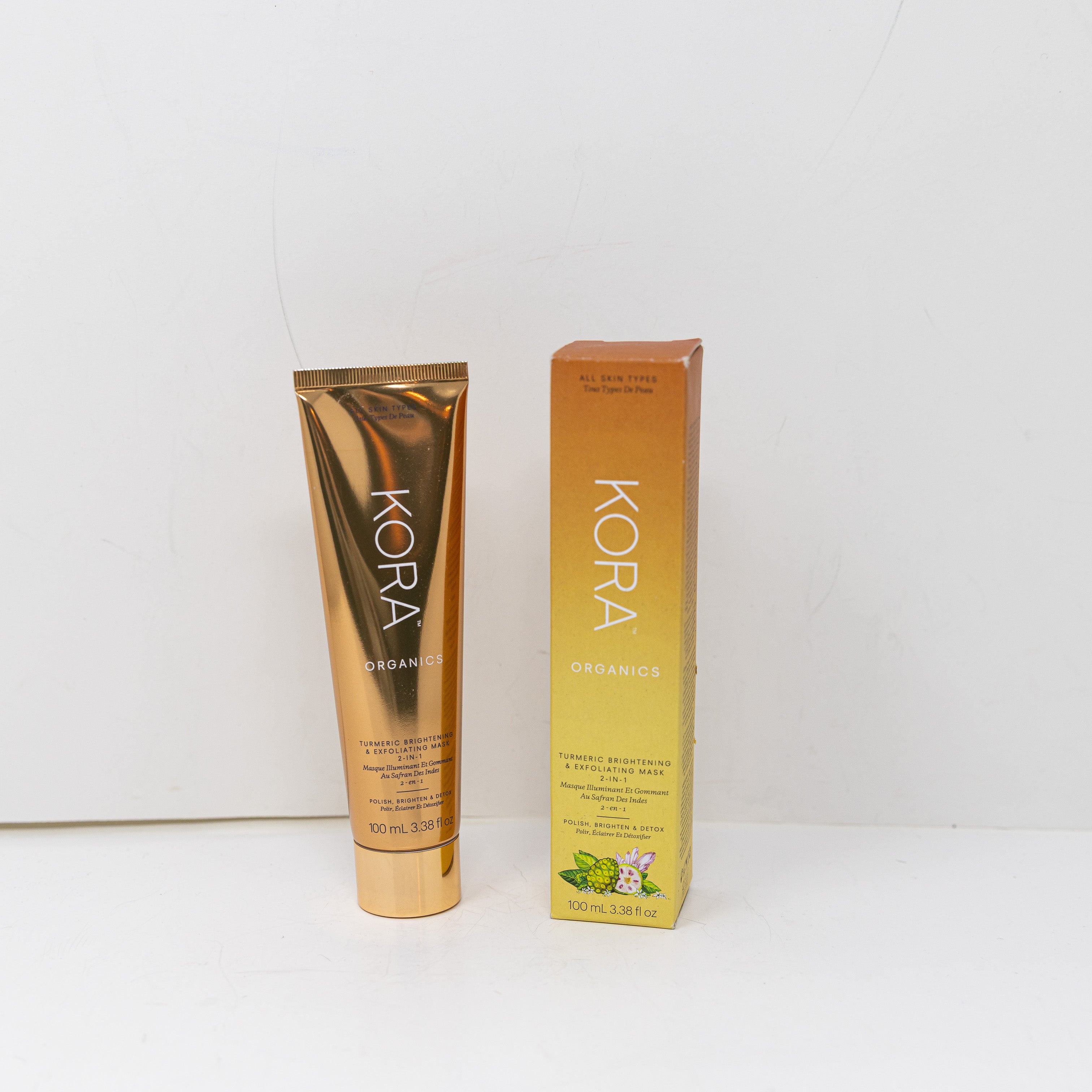 NEW Kora Organics Turmeric Brightening Exfoliating Mask Full Size 100 mL