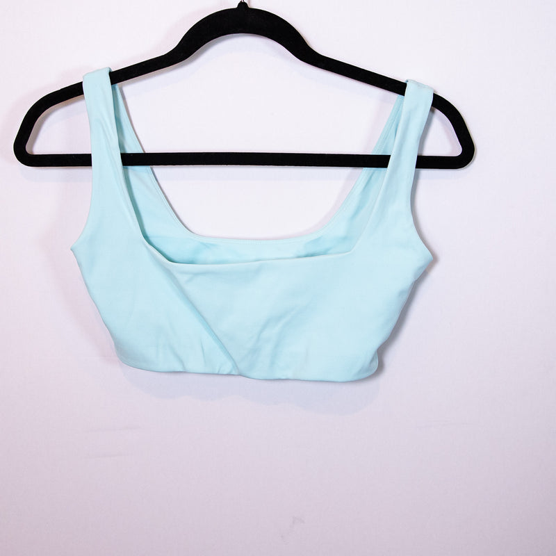 Free People Epic Mini Square Neck Athletic Work Out Sports Bra Reflection Blue M