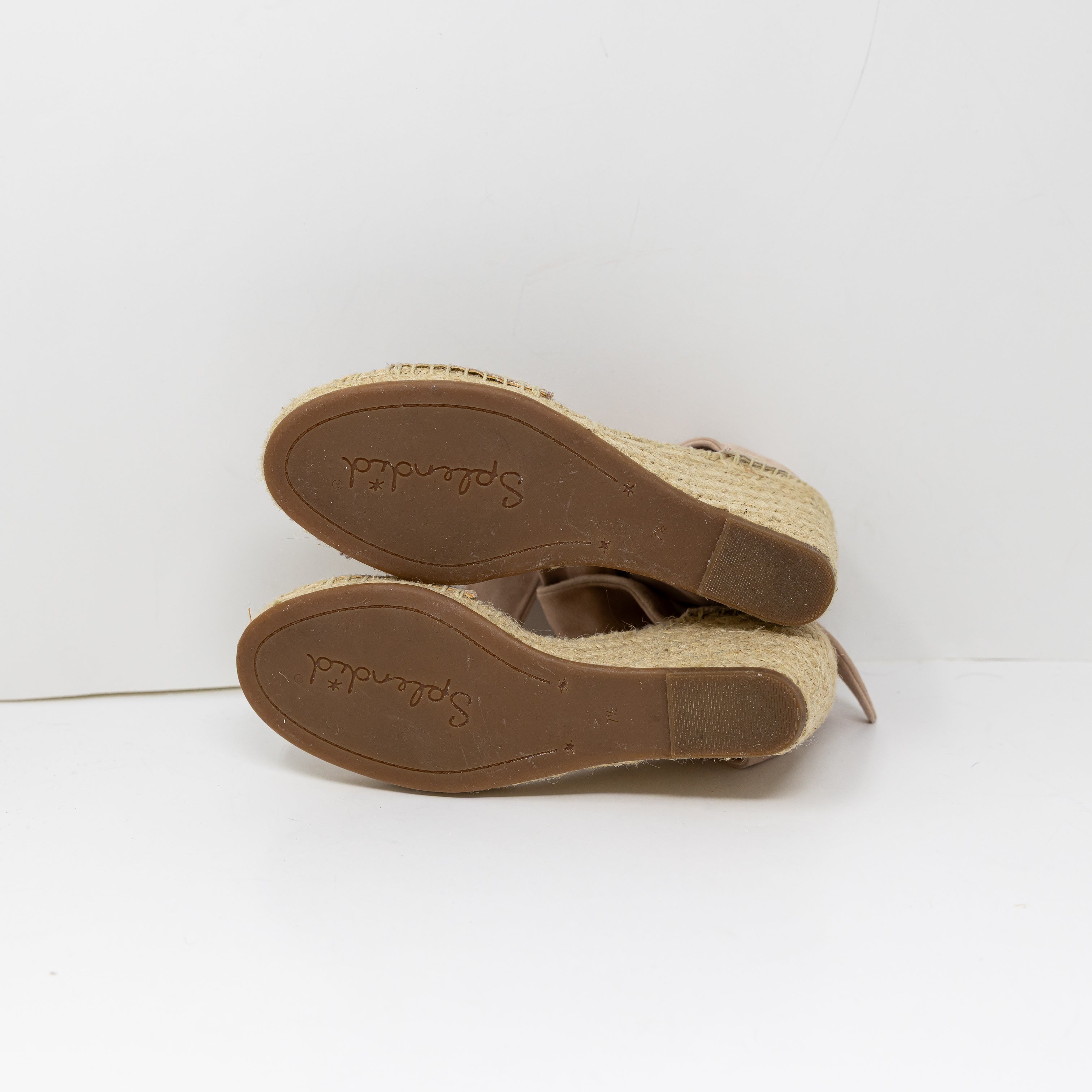 Splendid Jessica Genuine Suede Leather Woven Espadrille Wedge Heels Shoes 7.5