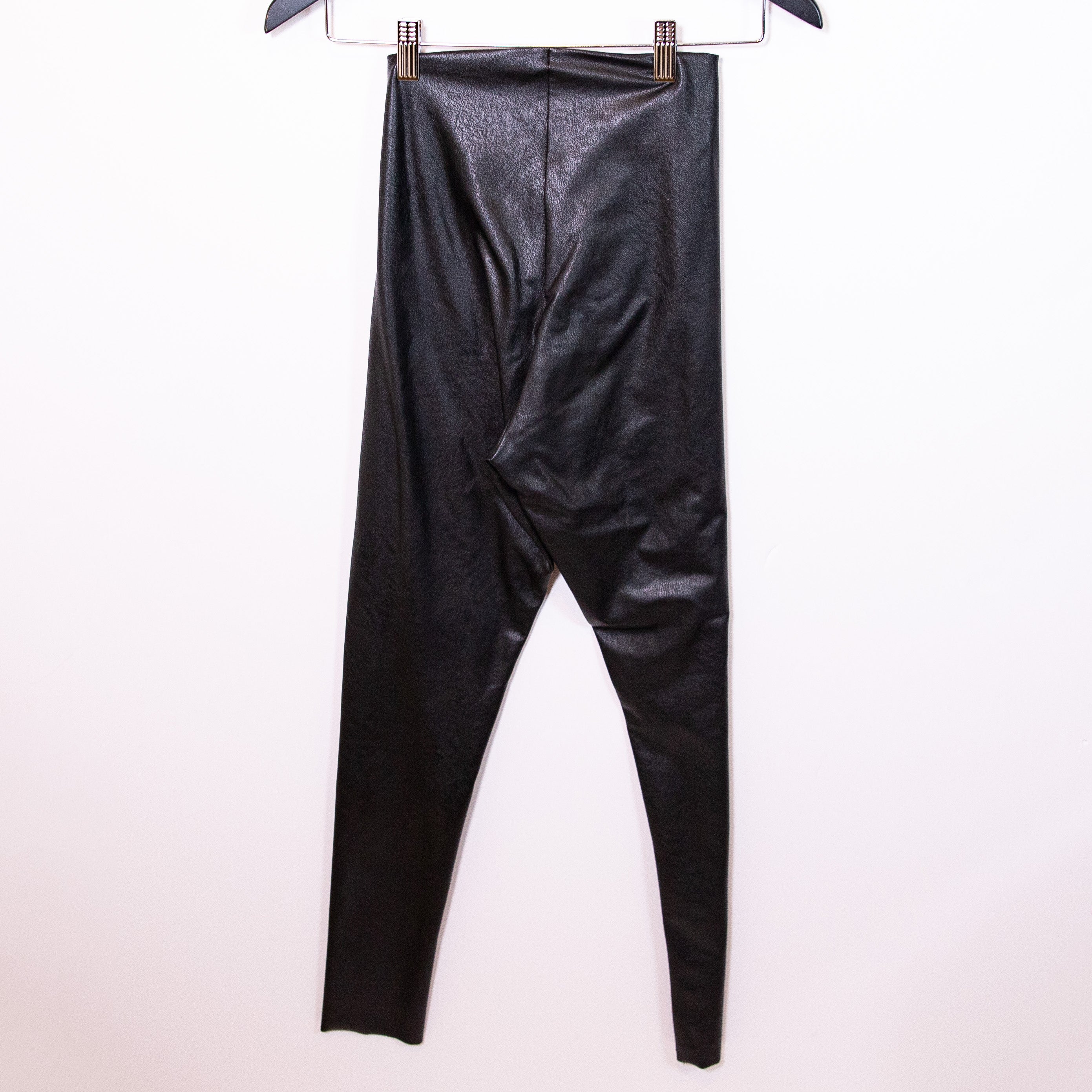 Commando Faux Vegan Leather High Rise Skinny Leggings Pants Solid Black Small