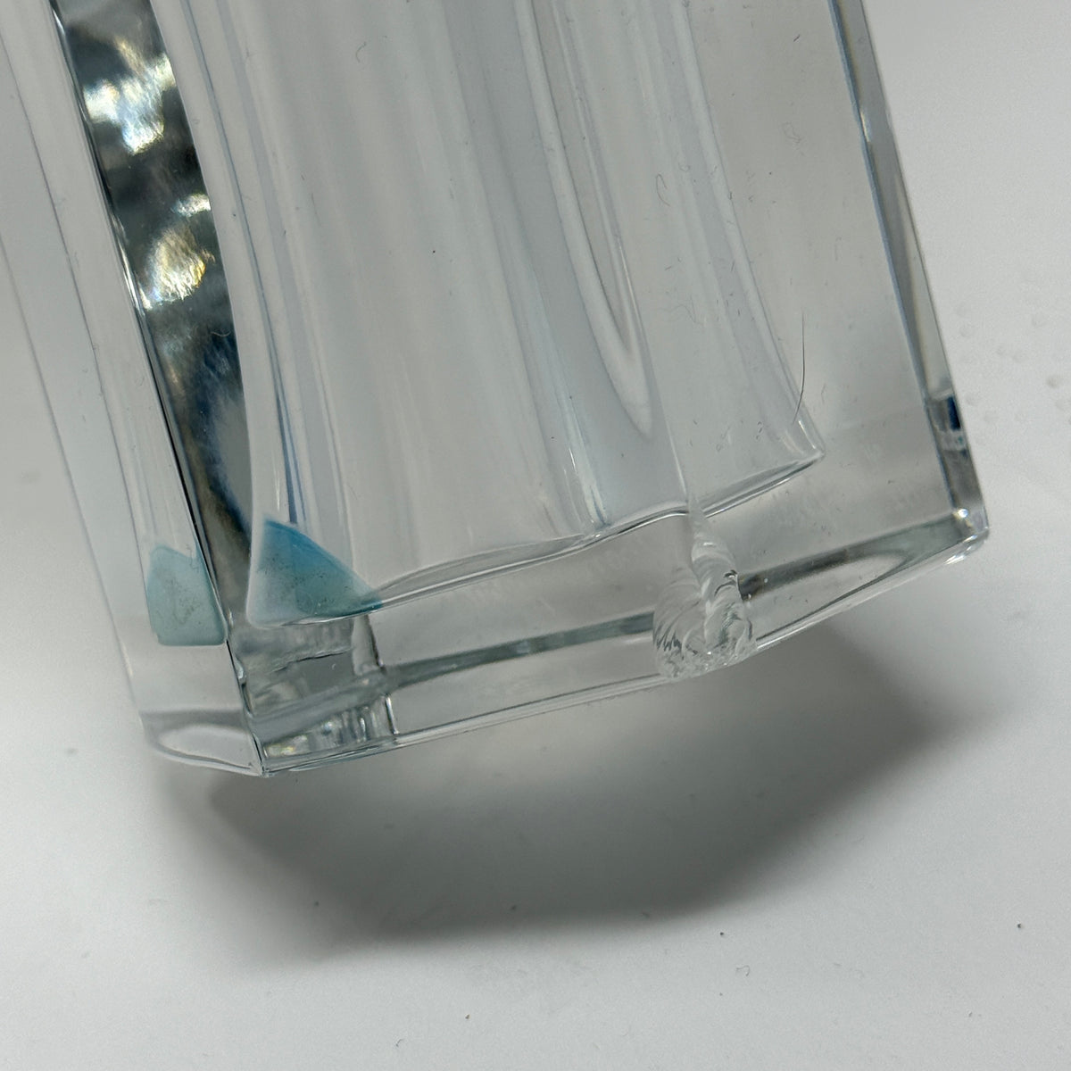 Baccarat Thomas Bastide 1992 Signed Ginkgo Crystal Flower Home Vase 9.5 Inches