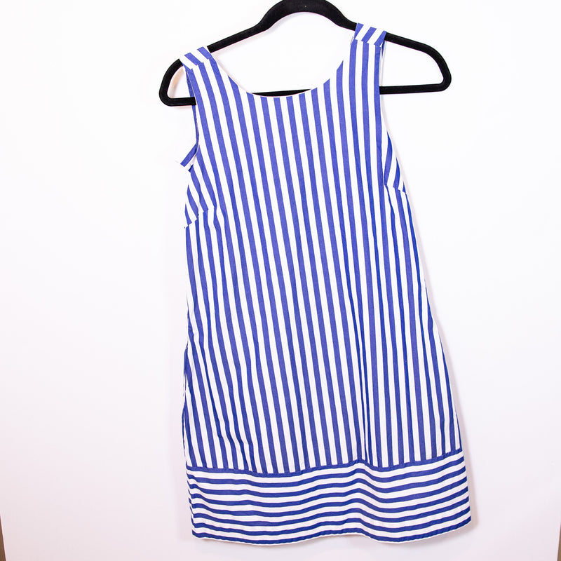 Vineyard Vines Beachcomber Stripe Bow Back Cotton Poplin Pullover Mini Dress 00