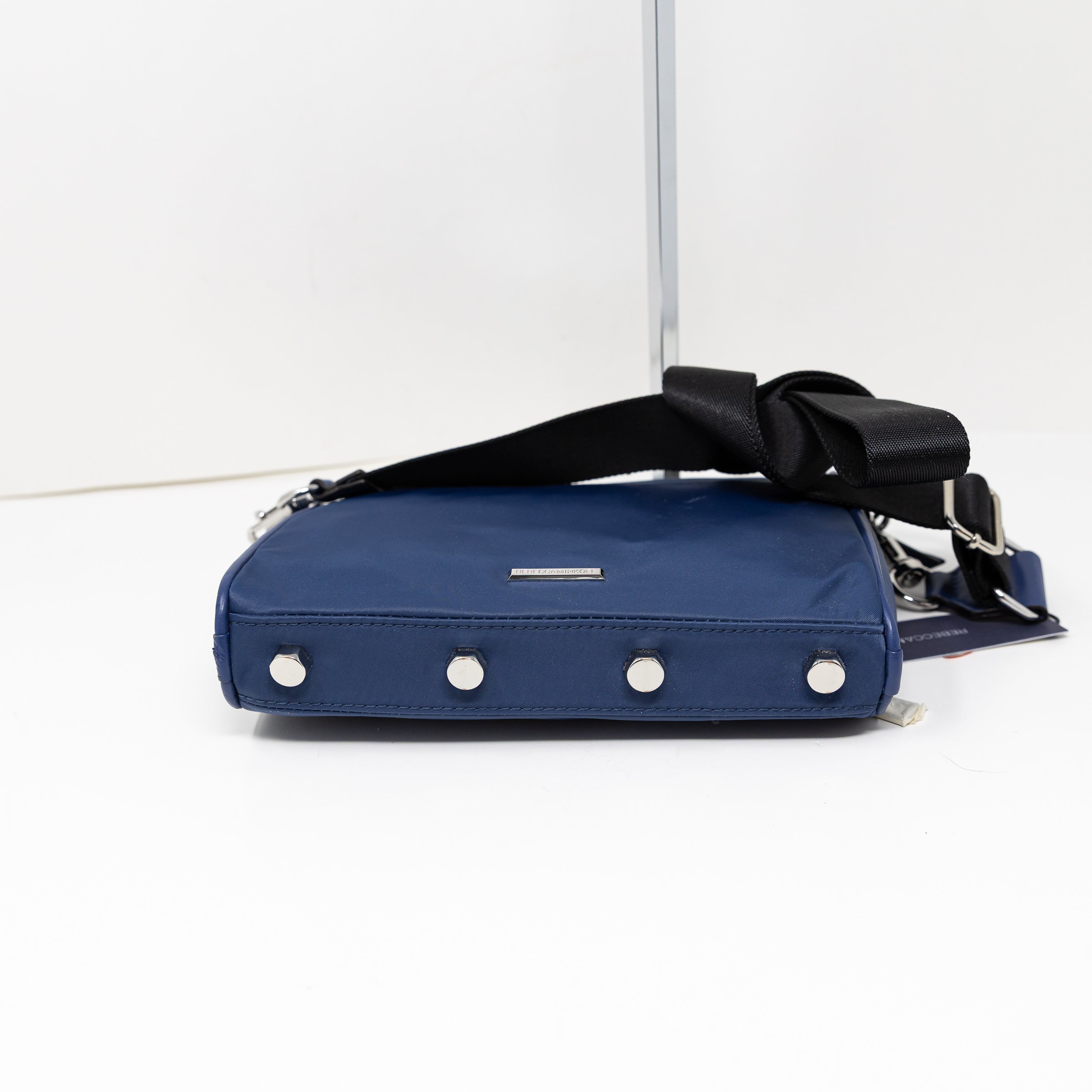 NEW Rebecca Minkoff Mini 5 Zip Nylon Crossbody Shoulder Purse Bag Navy Blue