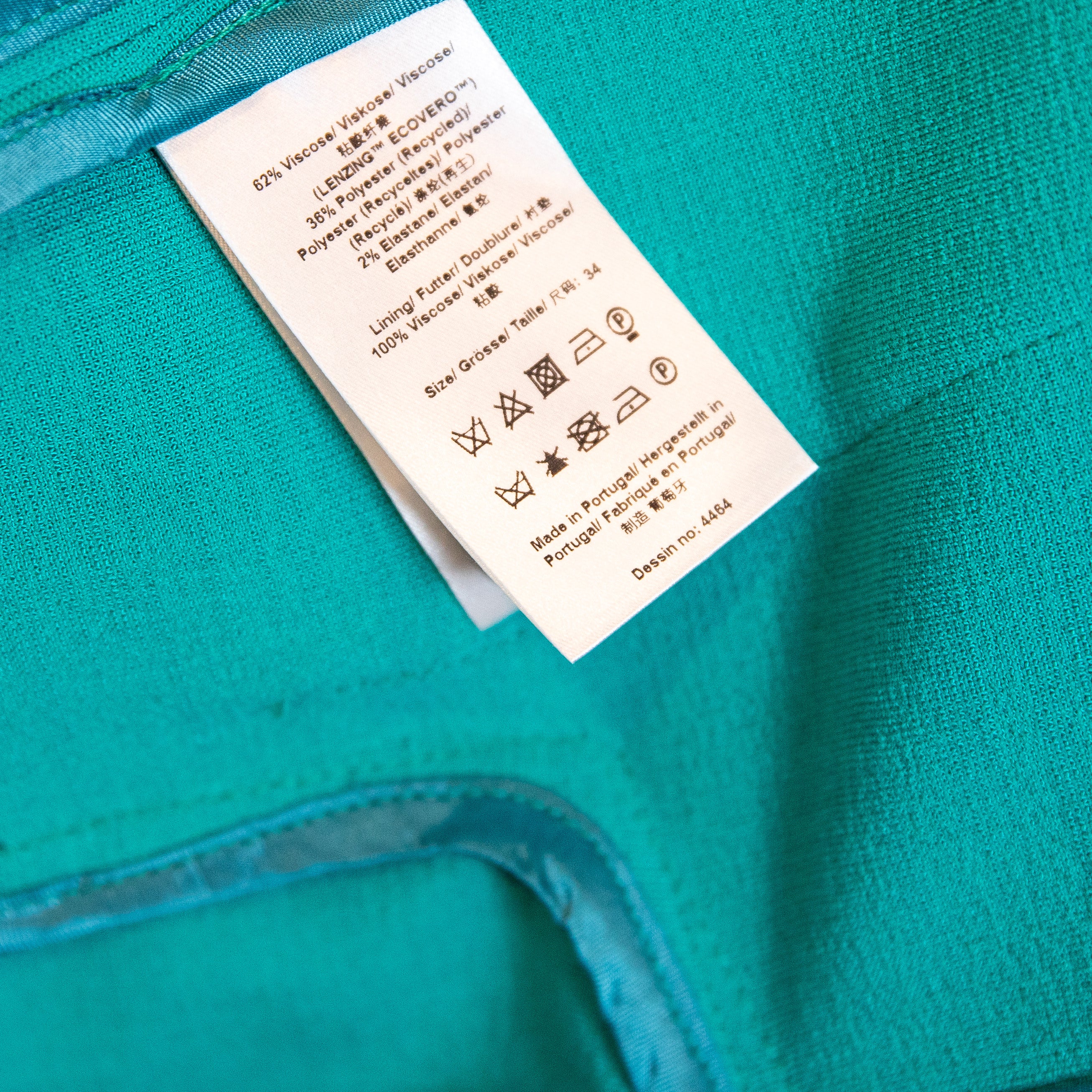 Baum Und Pferdgarten Textured Crepe One Button Collared Structured Blazer Jacket