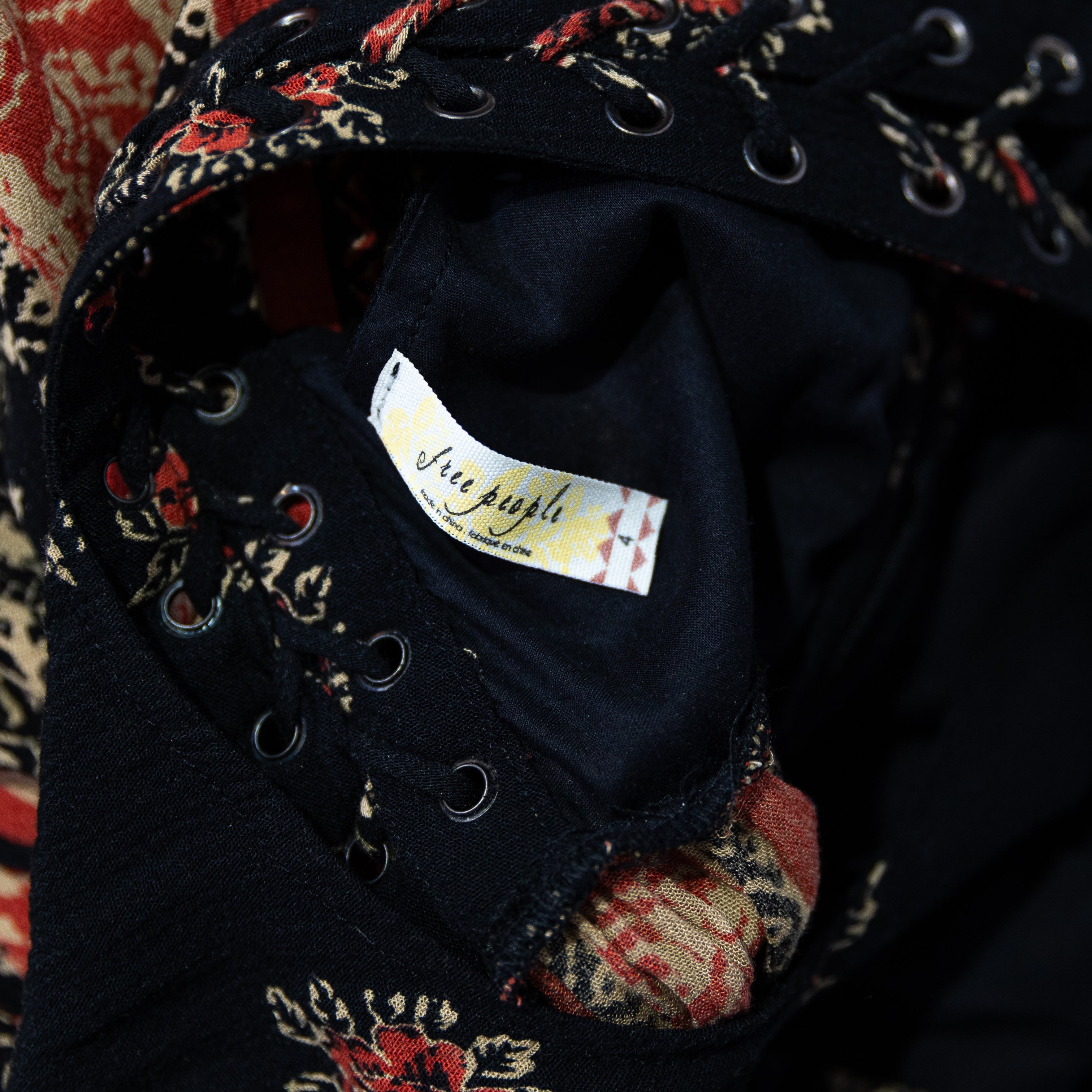 Free People You Made My Day Crepe Textured Boho Print Pattern Maxi Long Dress 4