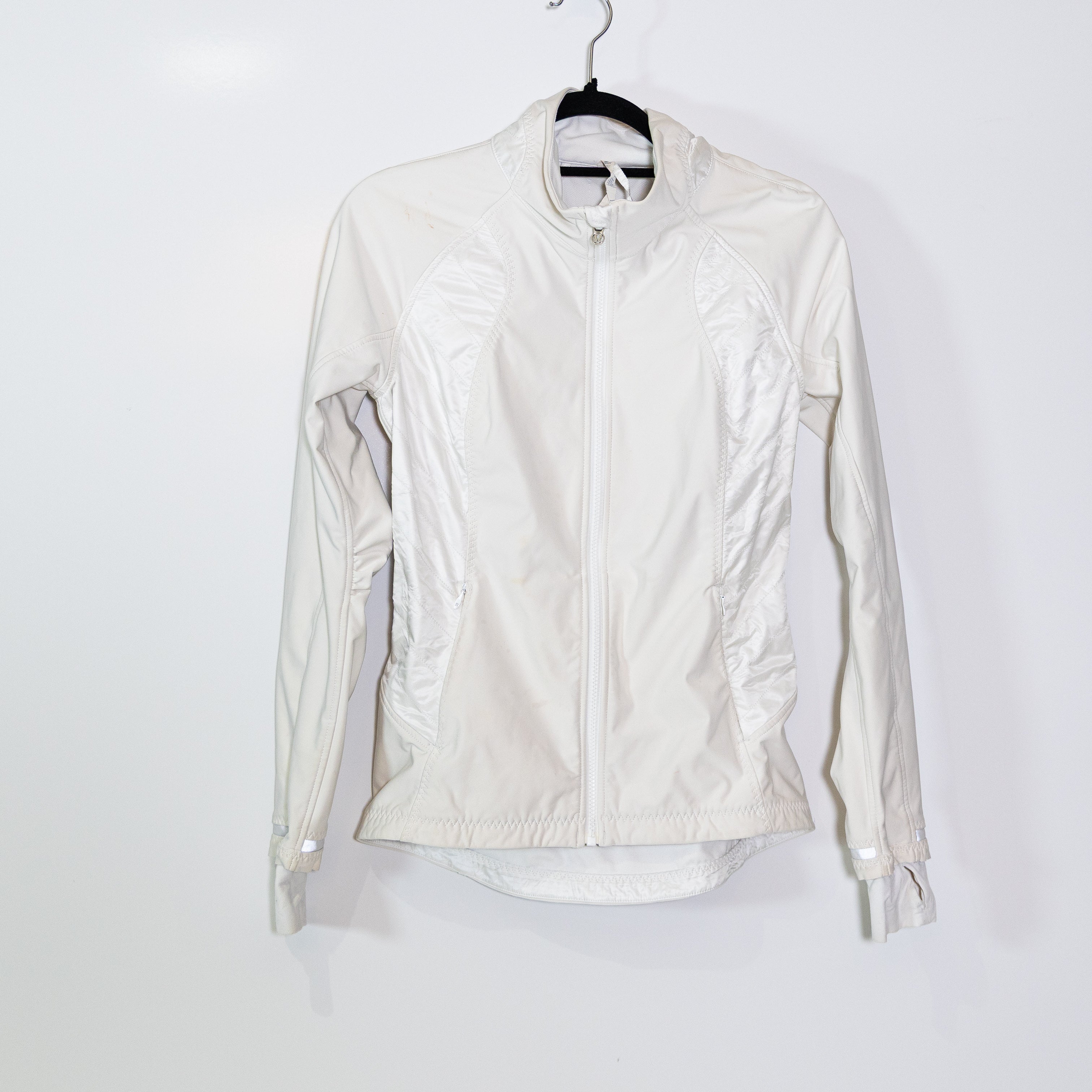 Lululemon Women's Wind Runner Softshell Full Zip Athletic Work Out Jacket White