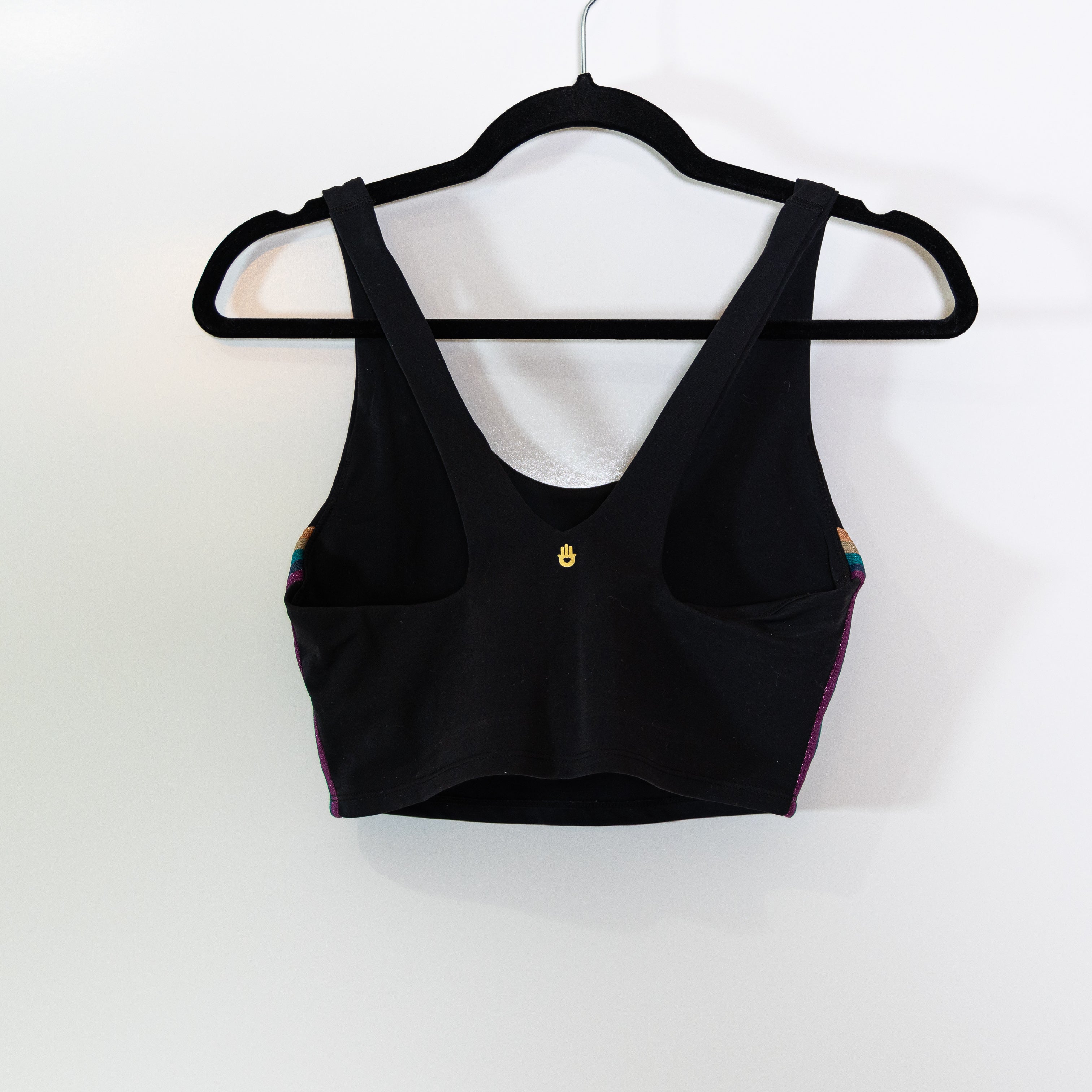 Spiritual Gangster Shakti Brami Scoop Neck Athletic Work Out Sports Bra Black M