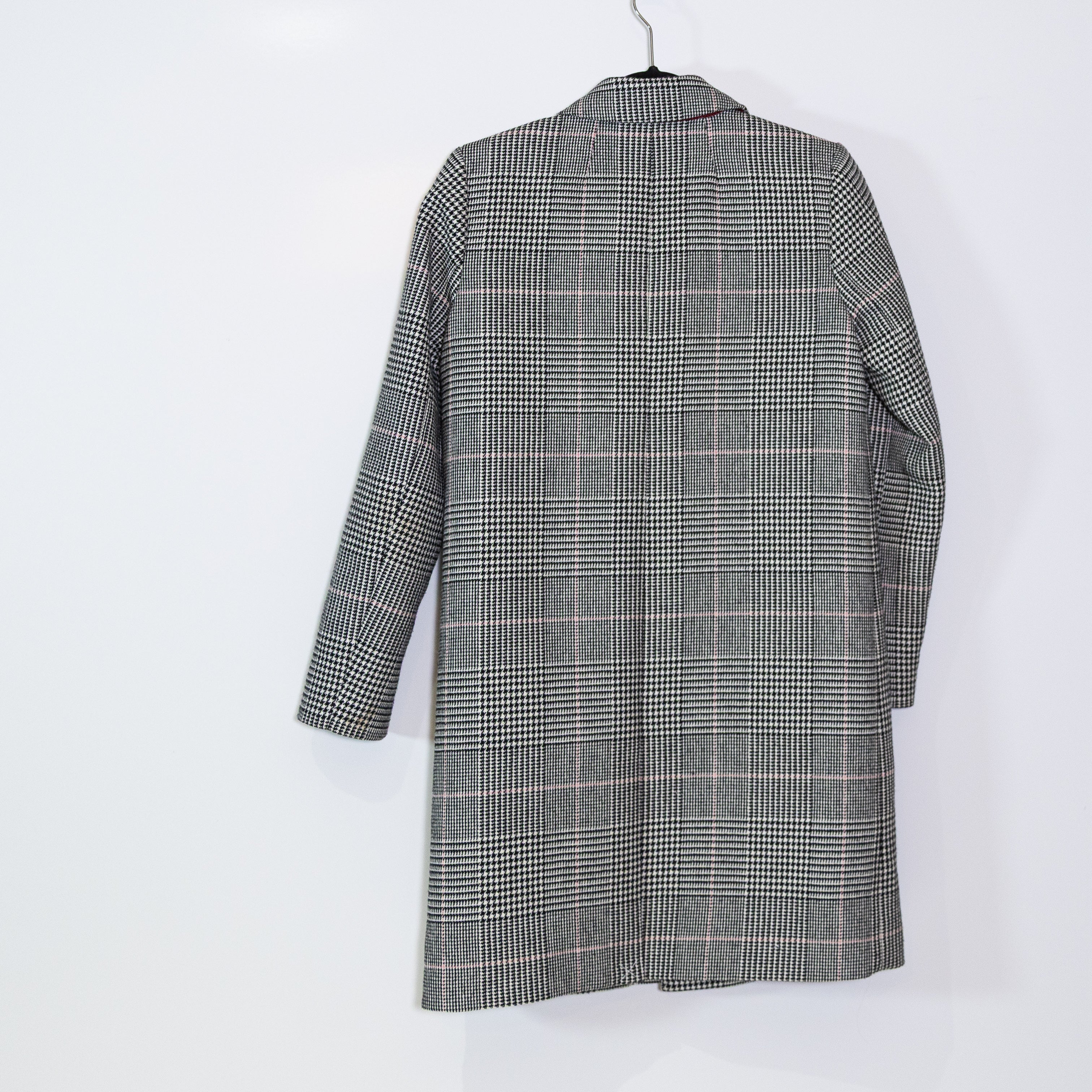 J. Crew Women's Daphne Wool Blend Double Breasted Houndstooth Plaid Print Coat 0
