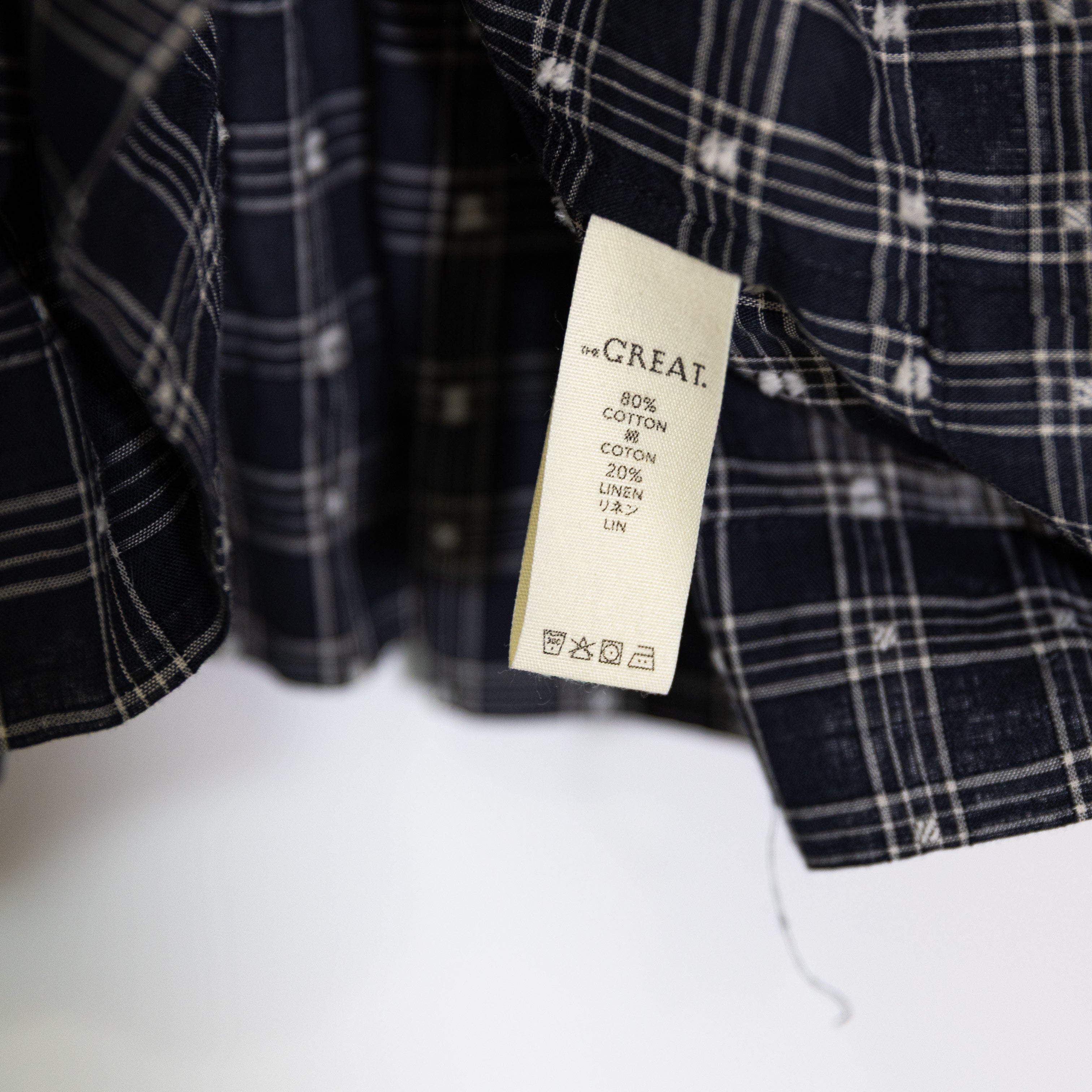 The Great. The Fair Top Cotton Linen Smocked Balloon Short Sleeve Blouse Shirt 2