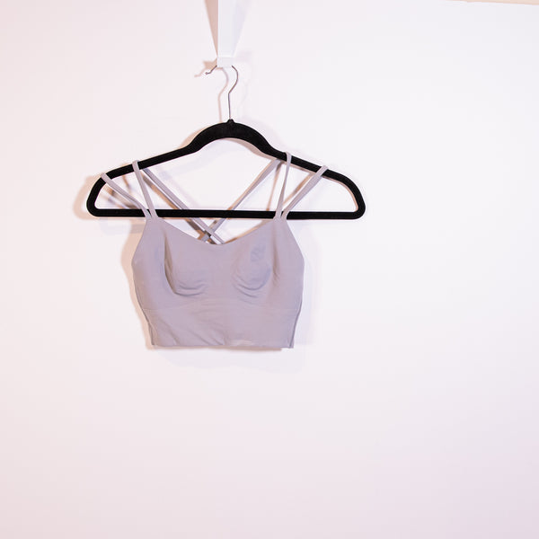 Lululemon Like A Cloud Light Support Athletic Work Out Sports Bra Seal Grey S