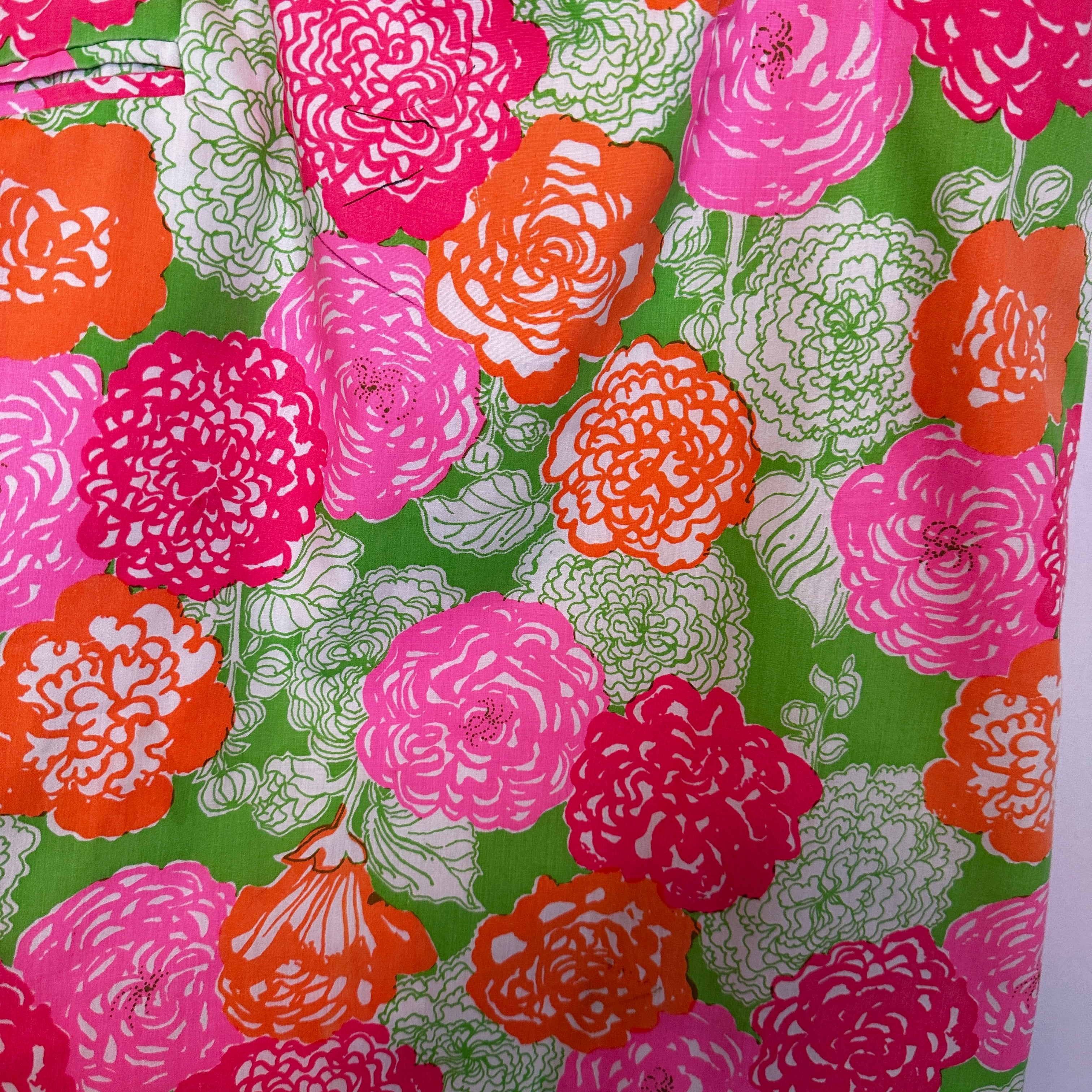 Lilly Pulitzer THE LILLY White Label Vintage Cotton Floral Flower Mini Skirt 12