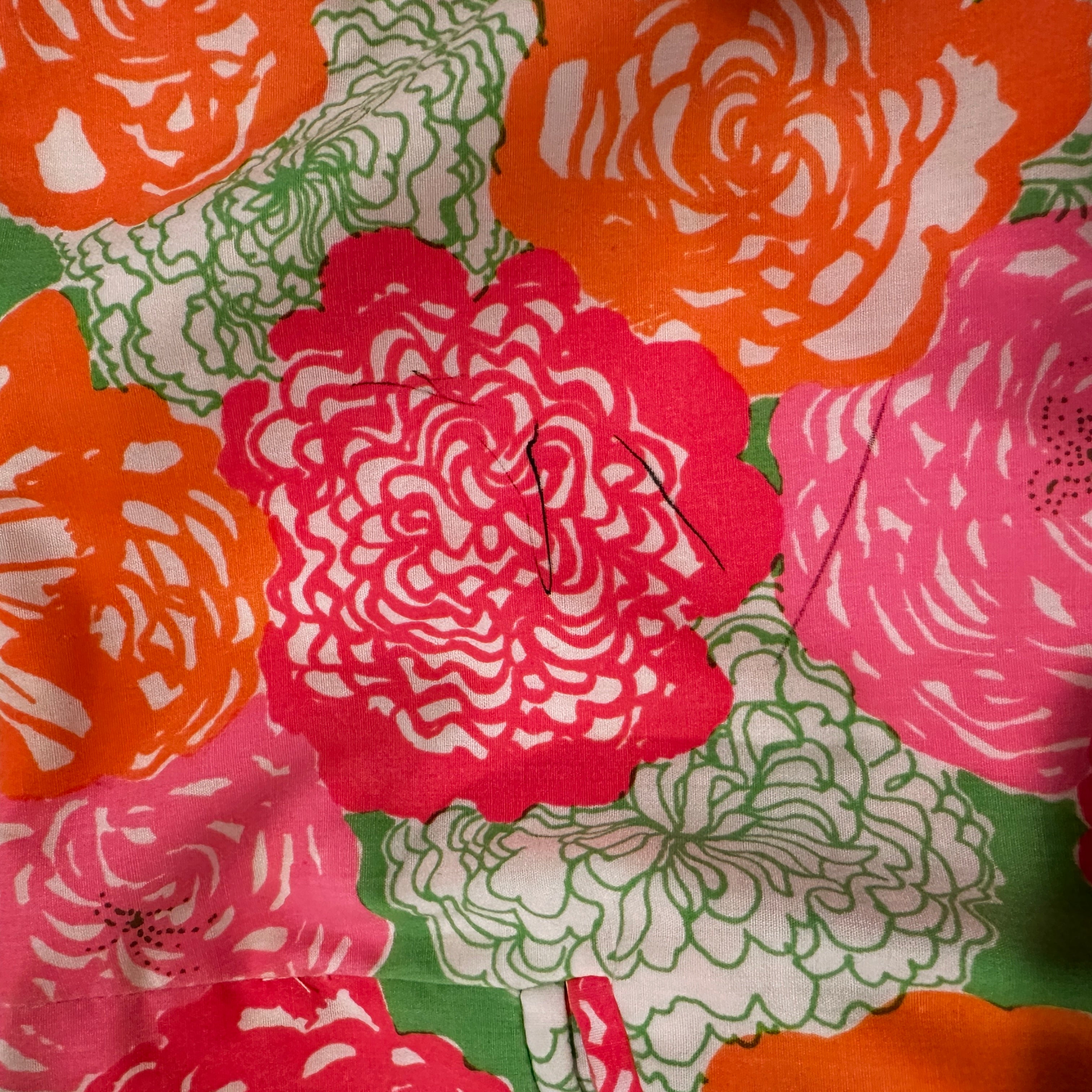 Lilly Pulitzer THE LILLY White Label Vintage Cotton Floral Flower Mini Skirt 12